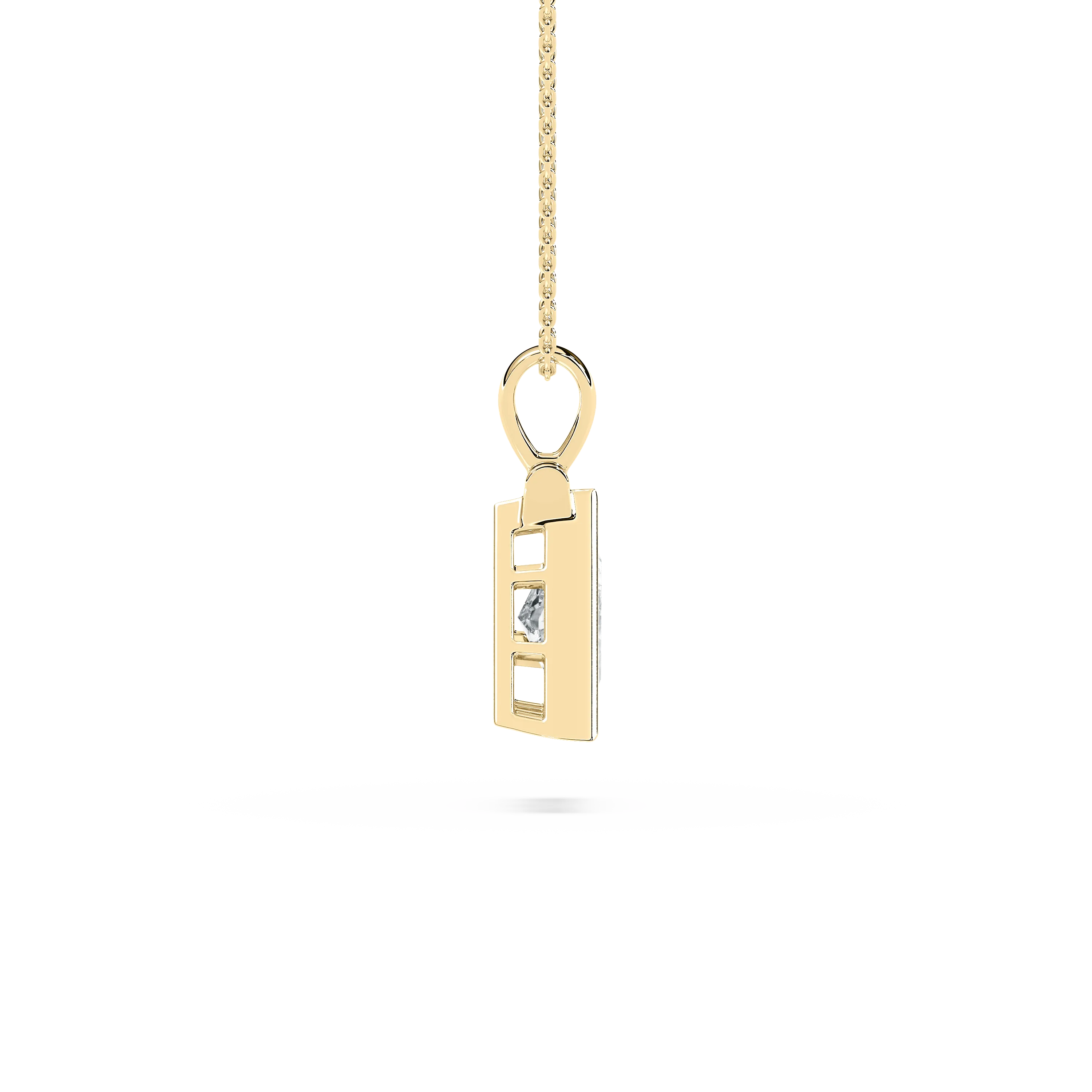 1.50 Carat A Letter Diamond Harriet Alphabet Solitaire Pendant 