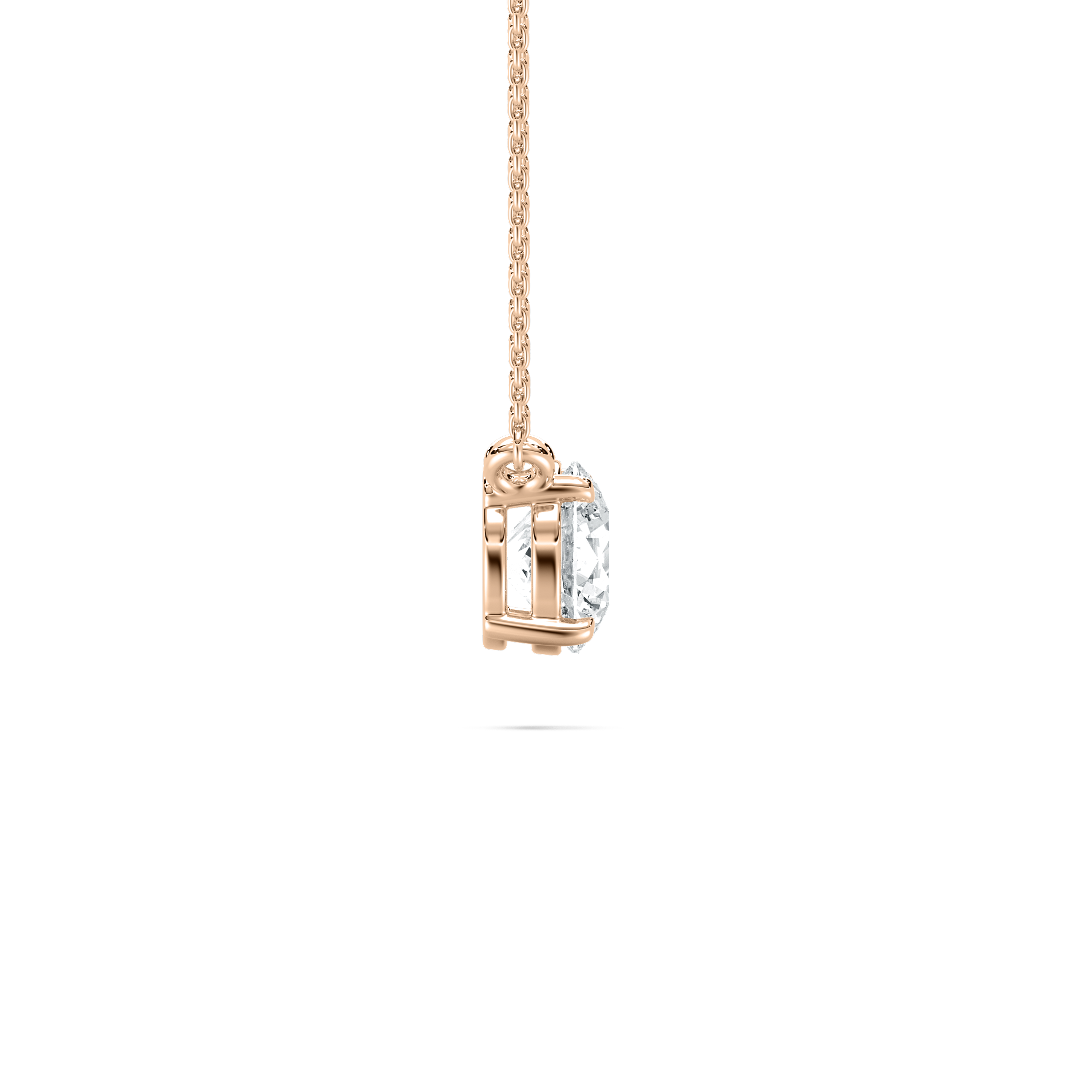  1 Carat Round Evergreen Four Prong Pendant