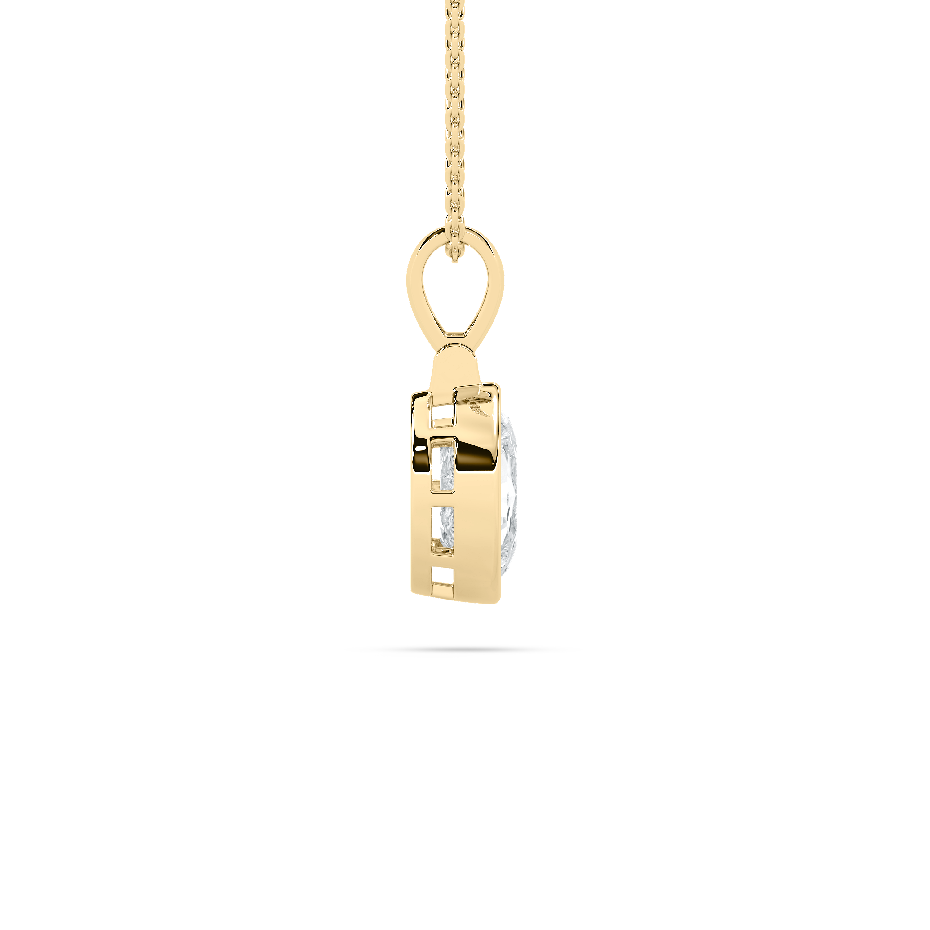 O Letter Diamond Devotion Alphabet Solitaire Pendant 