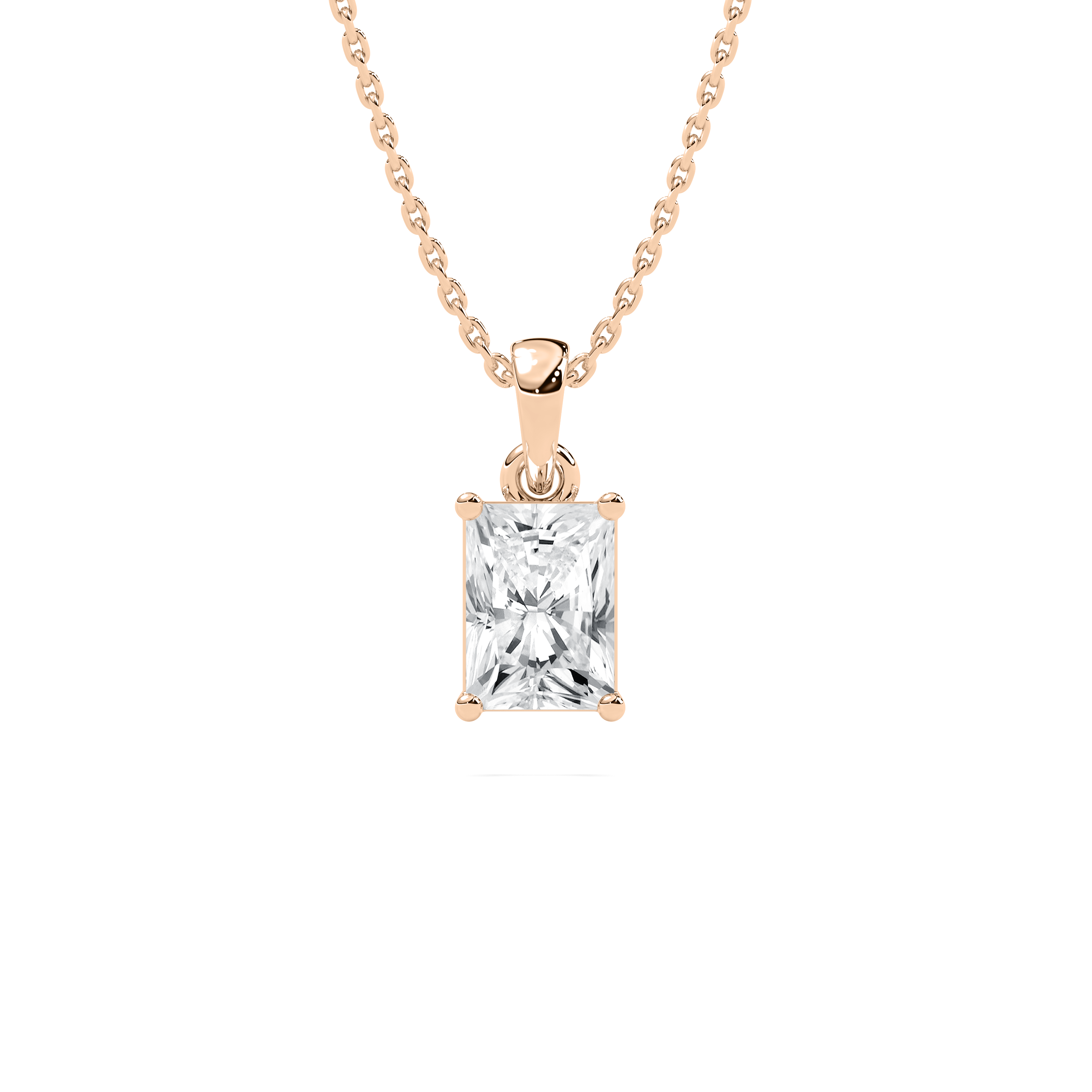 1 Carat Radiant Diamond Albira Solitaire Pendant 