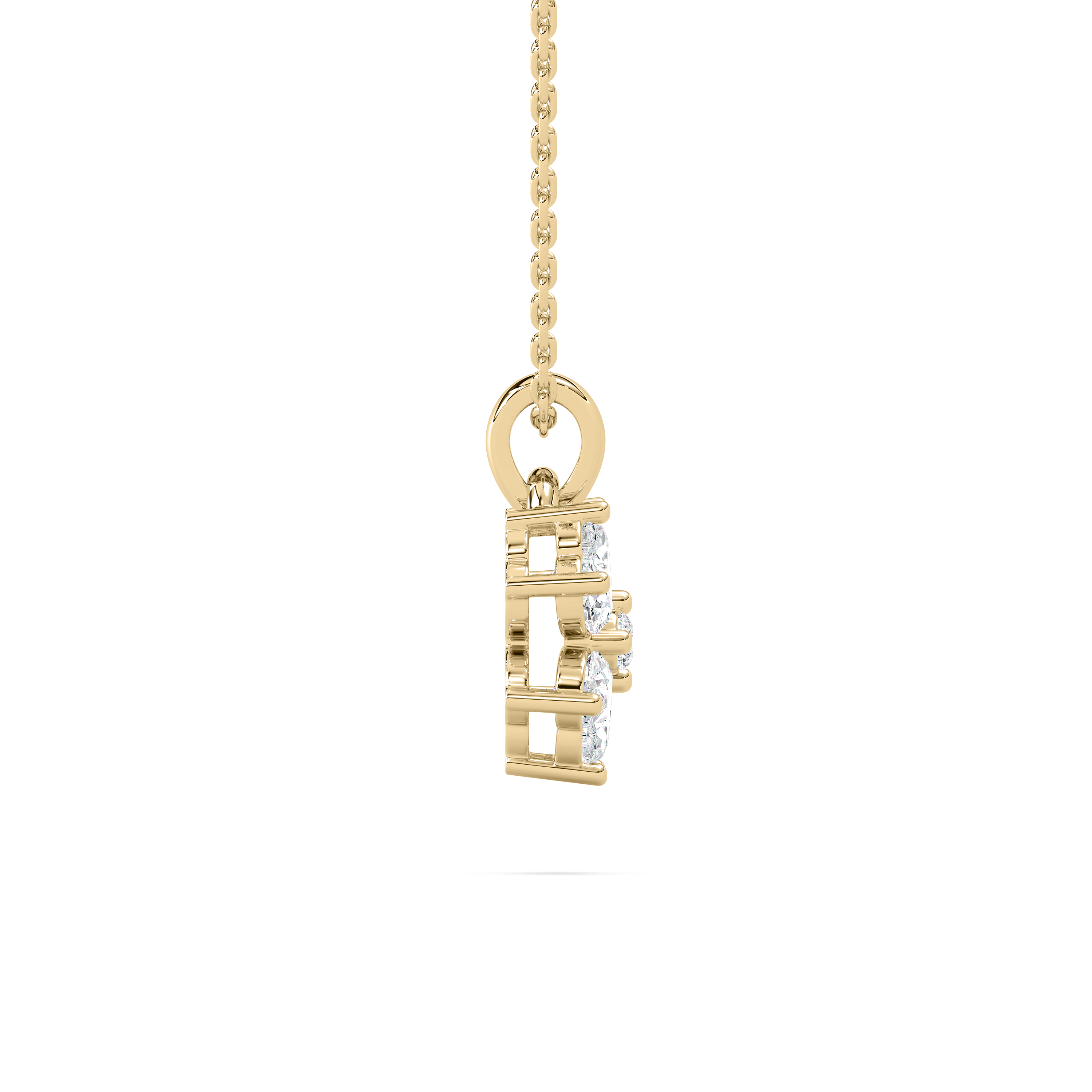 1 Carat Heart And Round Diamond Soika Fashion Pendant