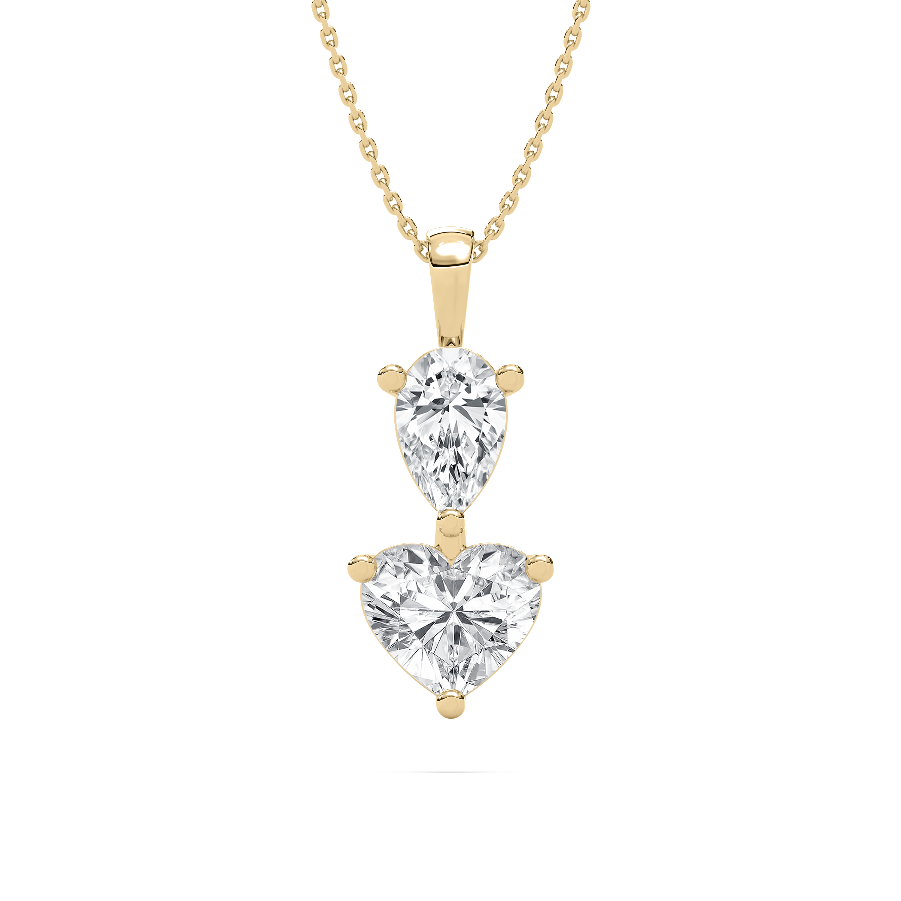 3 Carat Heart And Pear Diamond Nario Fashion Pendant 