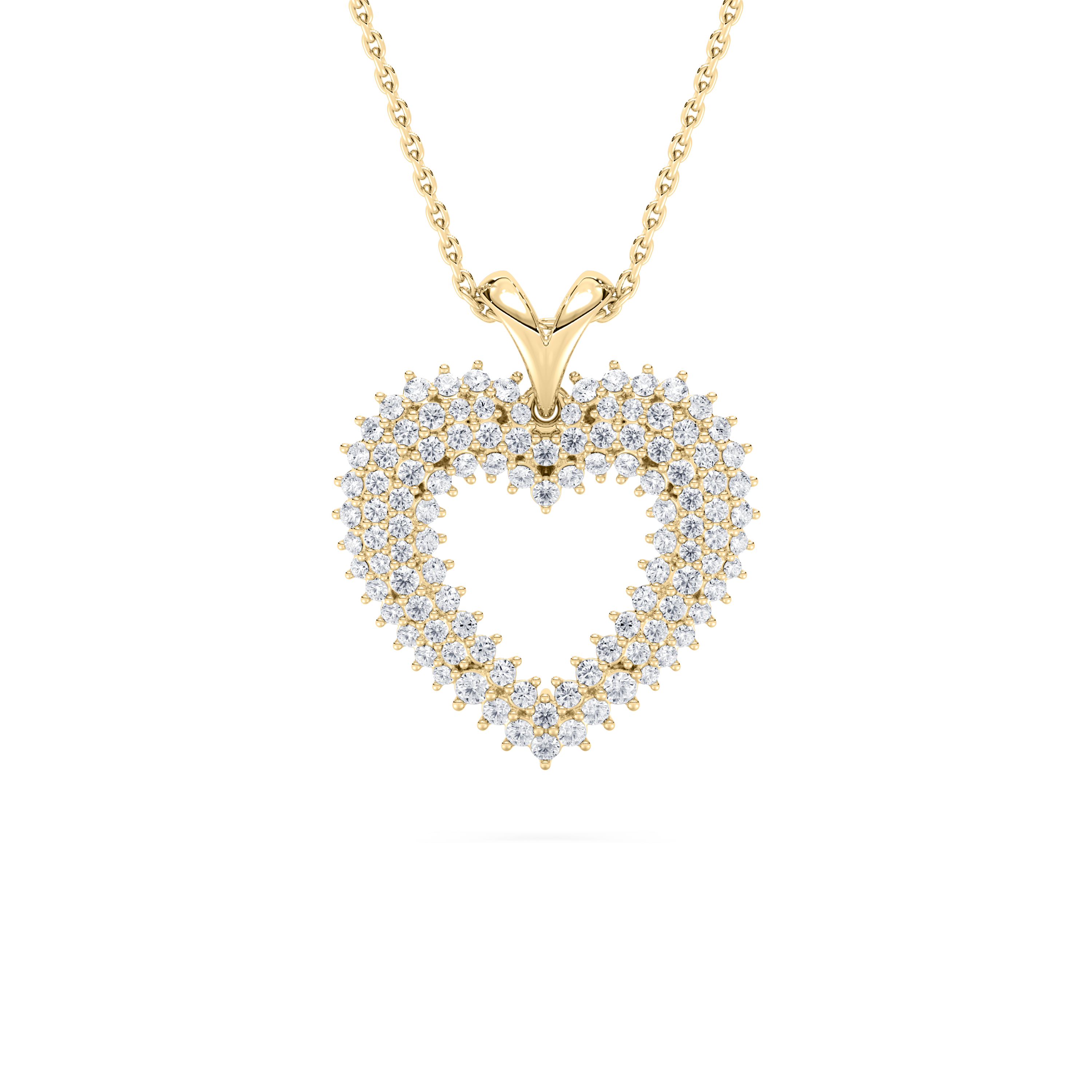 Round Shape Diamond Walter Heart Fashion Pendant 