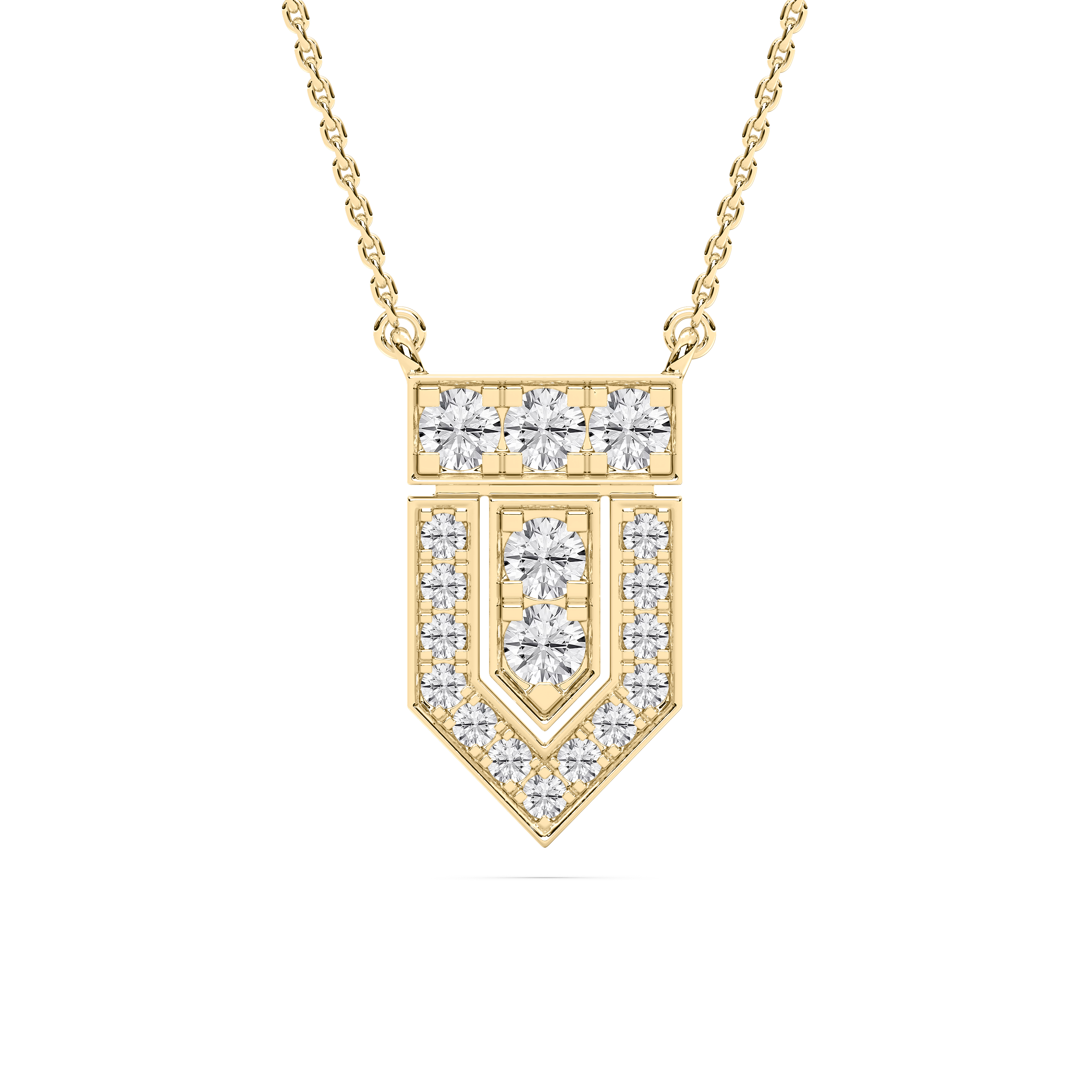 Round Diamond Arrow Shape Enticing Fashion Pendant