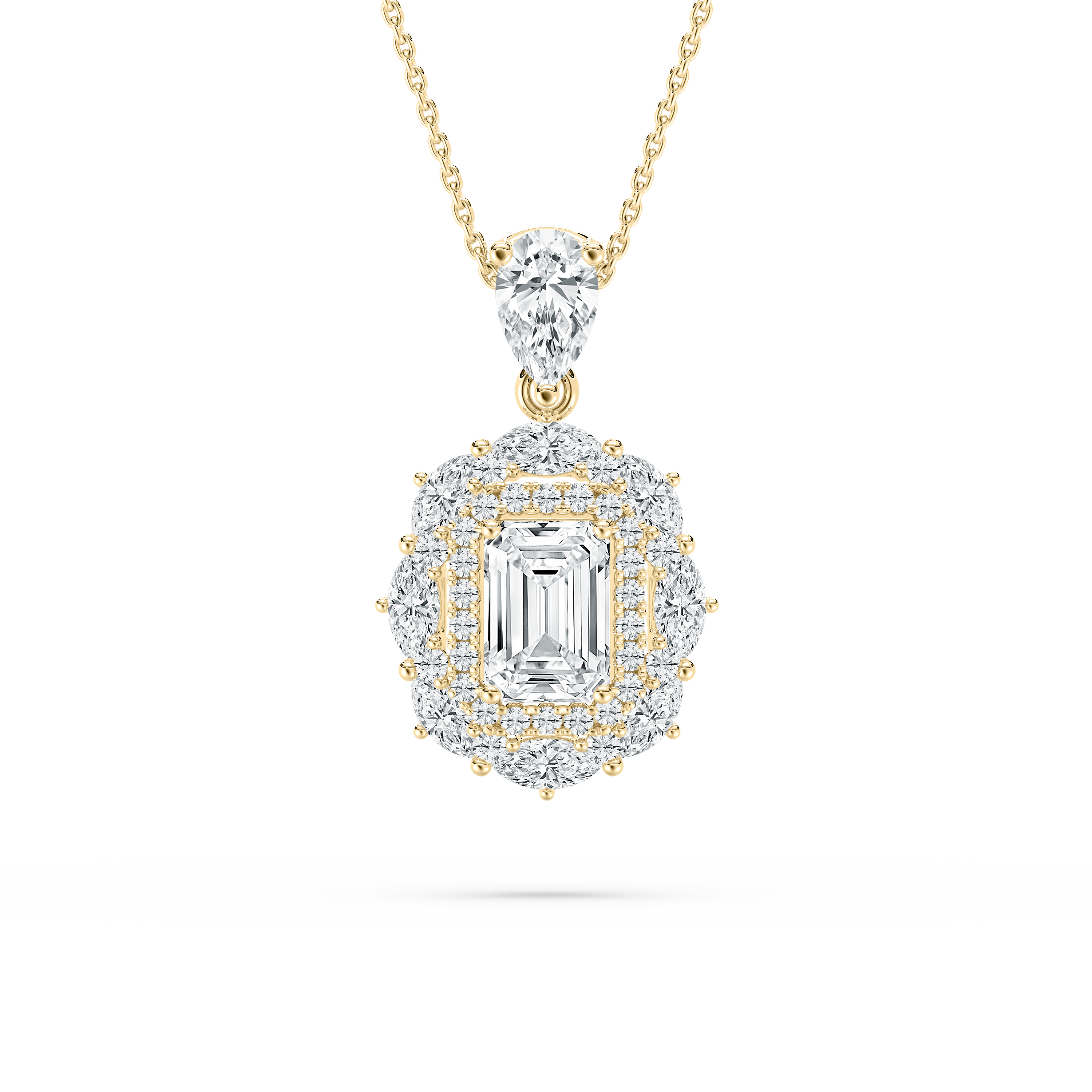 1.50 carat Emerald Diamond Eternal Grace Fashion Pendant