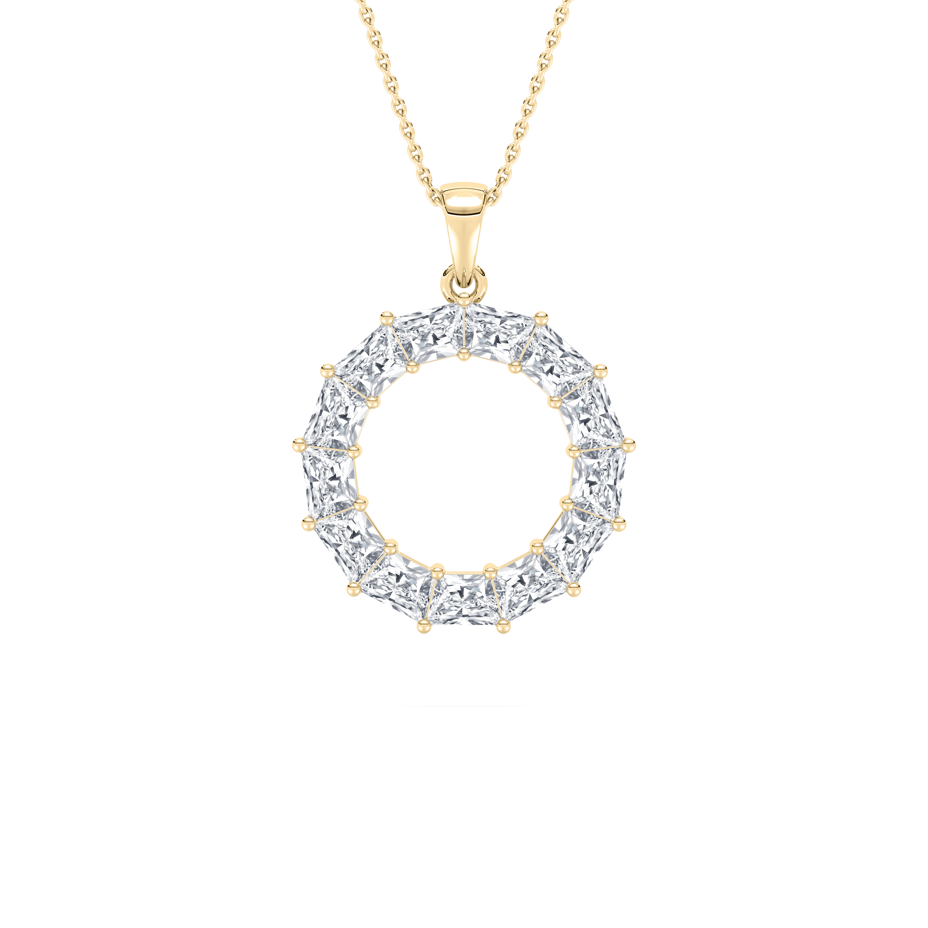 3 Carat Trapezoid Diamond Philomenna Fashion Pendant