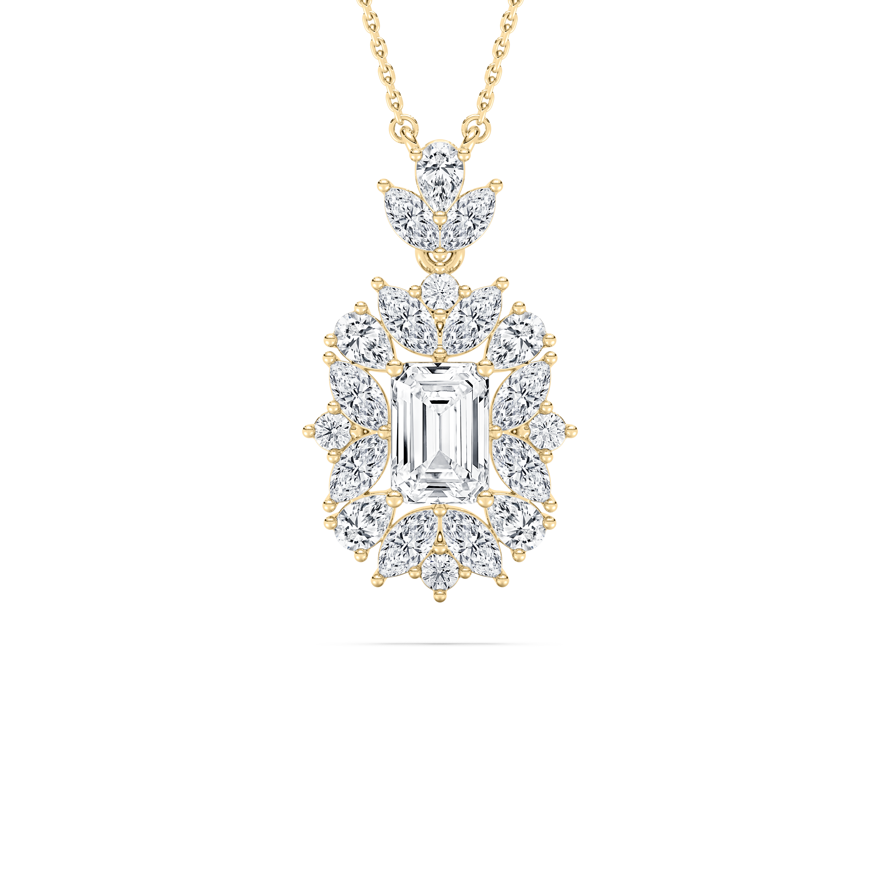 1.50 carat Emerald Diamond Luxurious Glamor Fashion Pendant