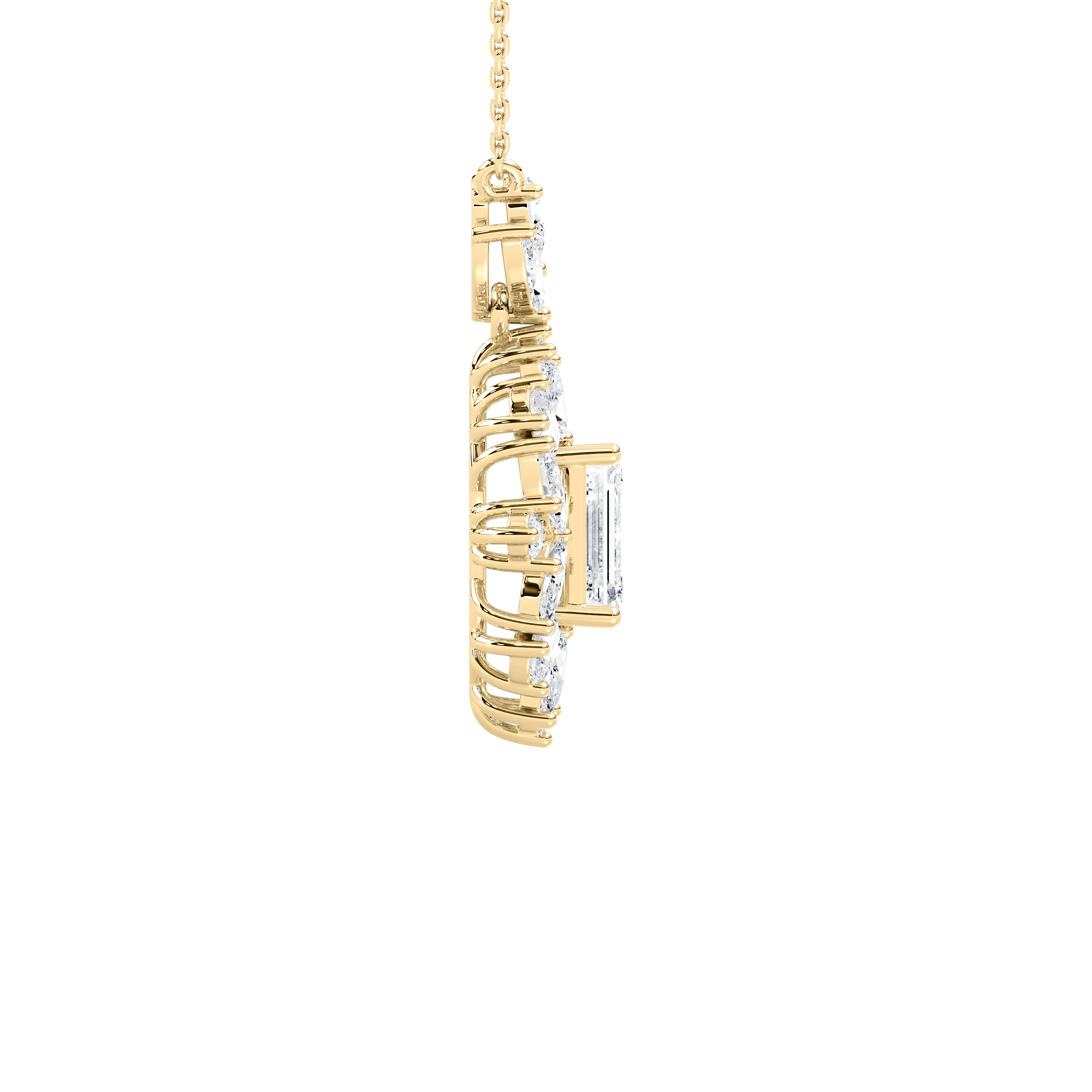 1.50 carat Emerald Diamond Luxurious Glamor Fashion Pendant