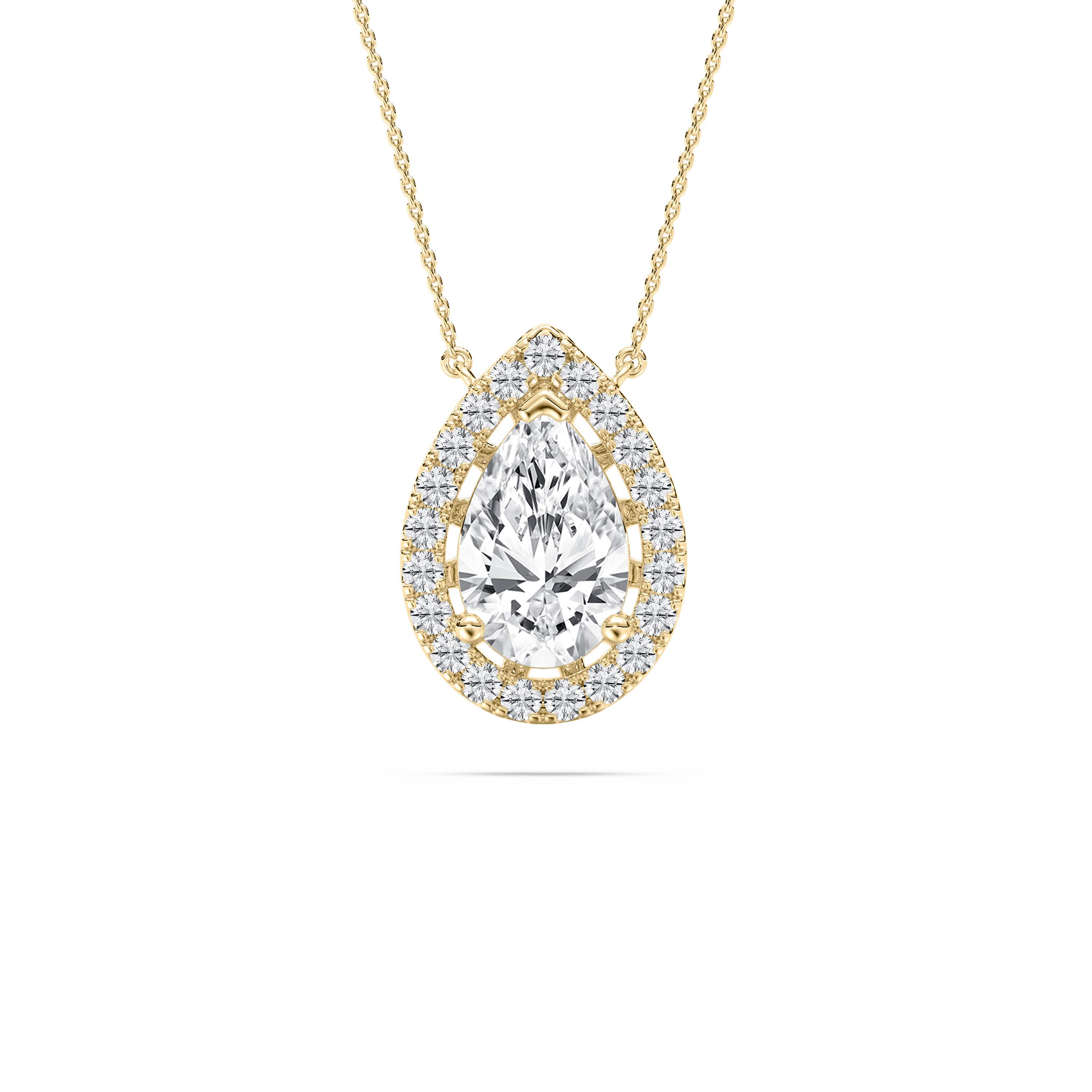 1 Carat Pear Diamond Innoncence Of Flower Fashion Pendant 