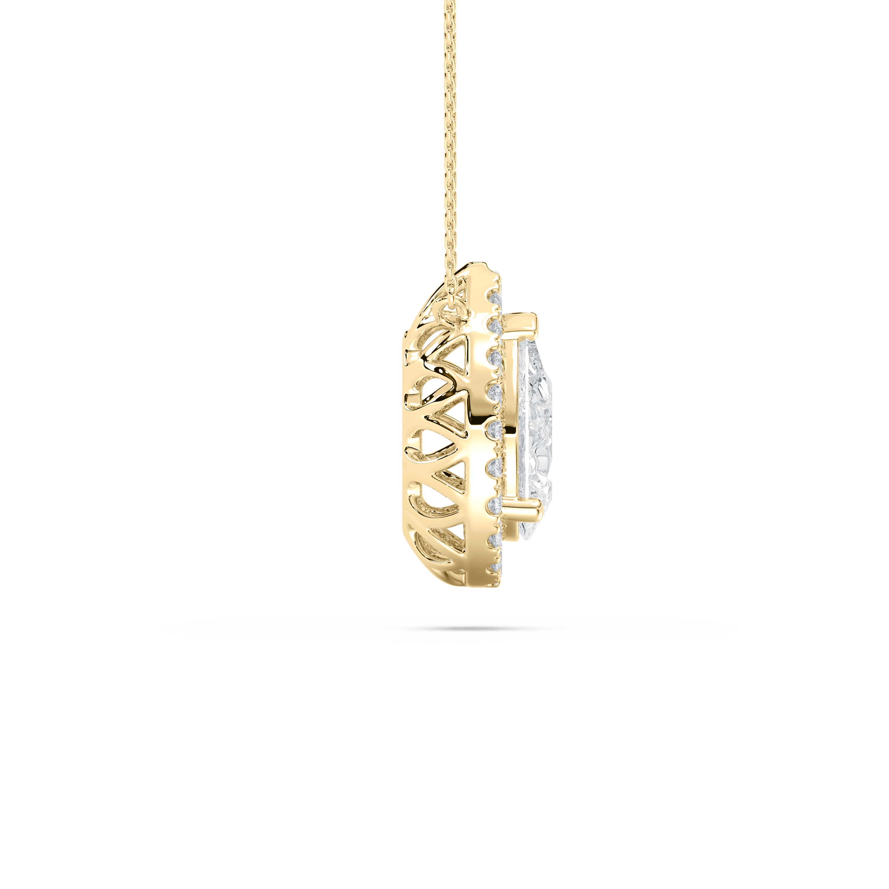 1 Carat Pear Diamond Innoncence Of Flower Fashion Pendant 