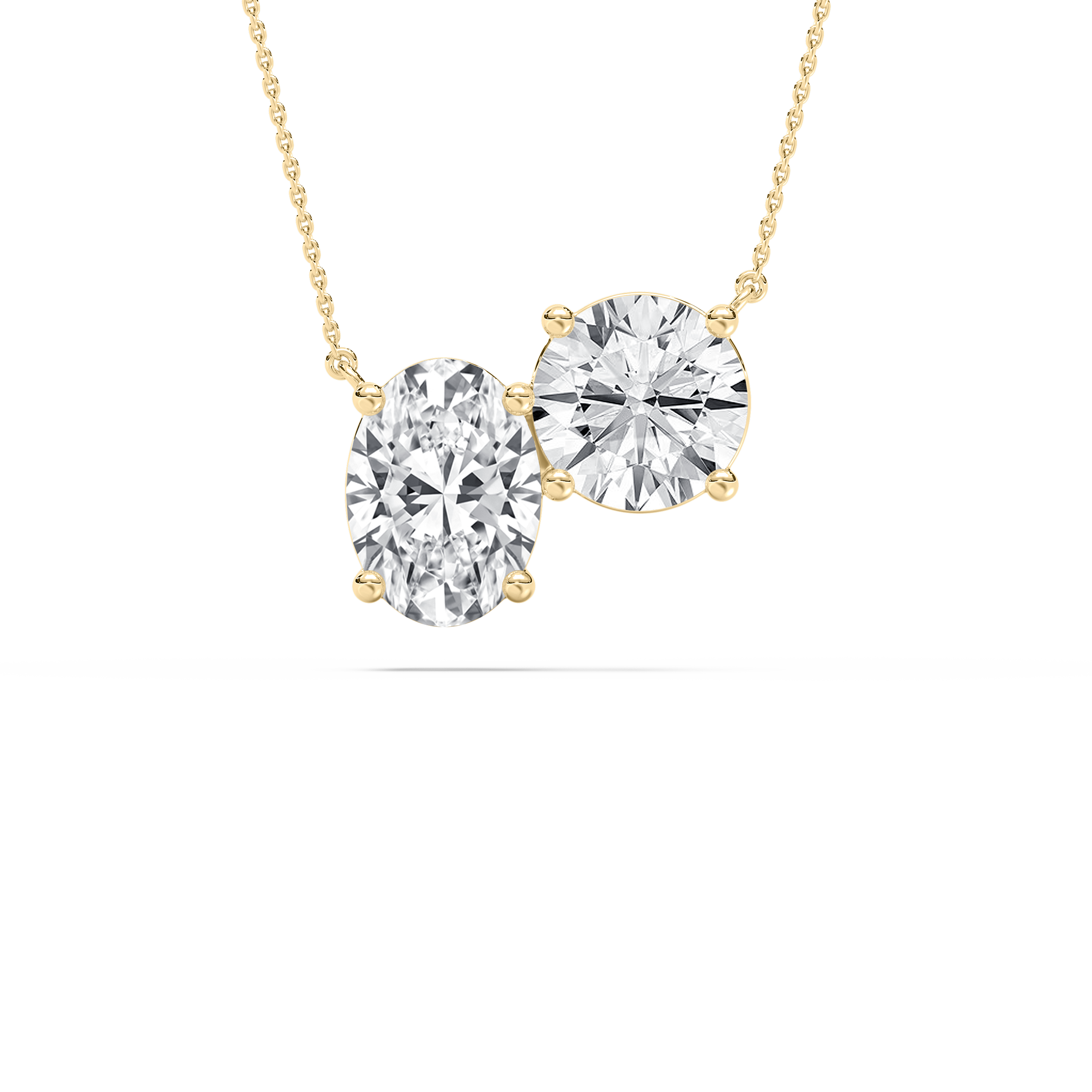 2 Carat Round And Oval Shape Diamond Eugenia Fashion Pendant