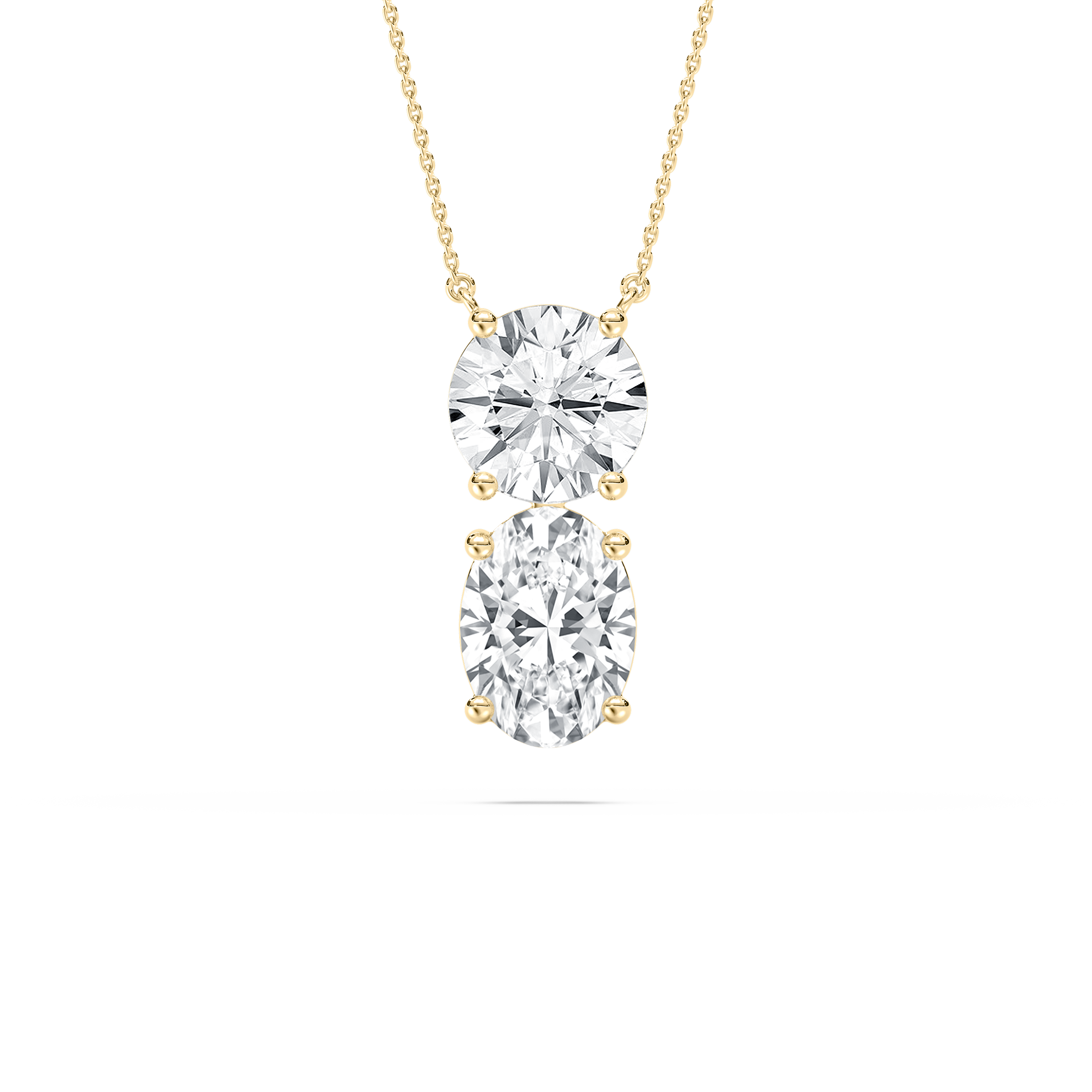 2 Carat Round And Oval Diamond Hopping Delight Fashion Pendant 