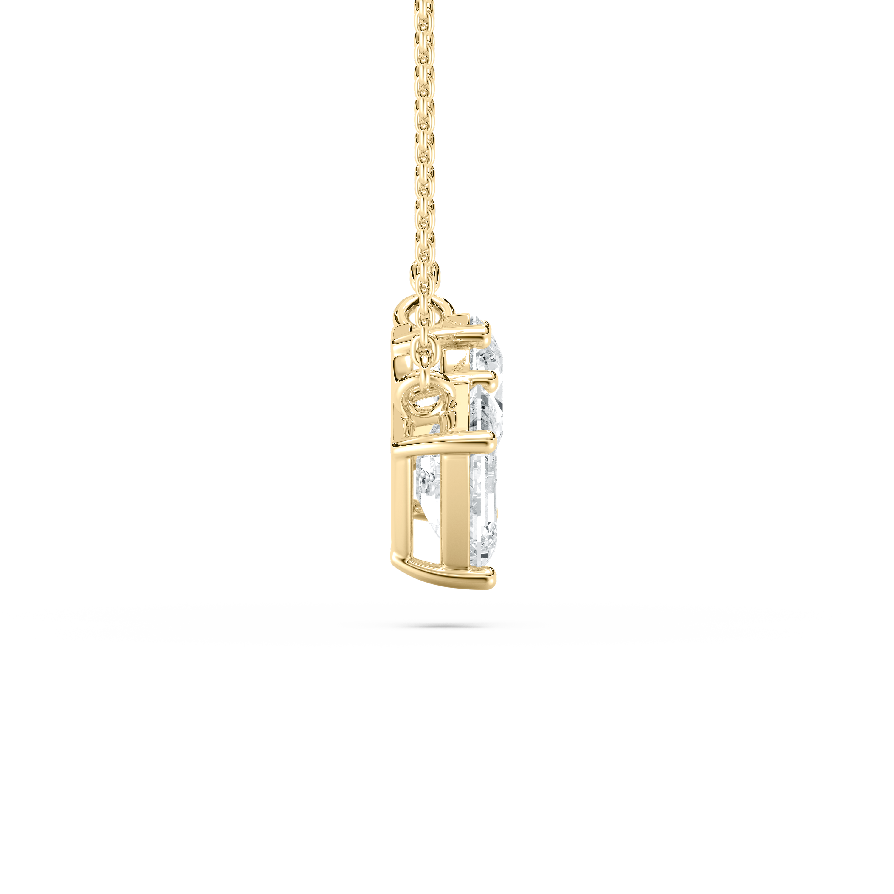 2 Carat Round And Emerald Shape Diamond Carmen Fashion Pendant