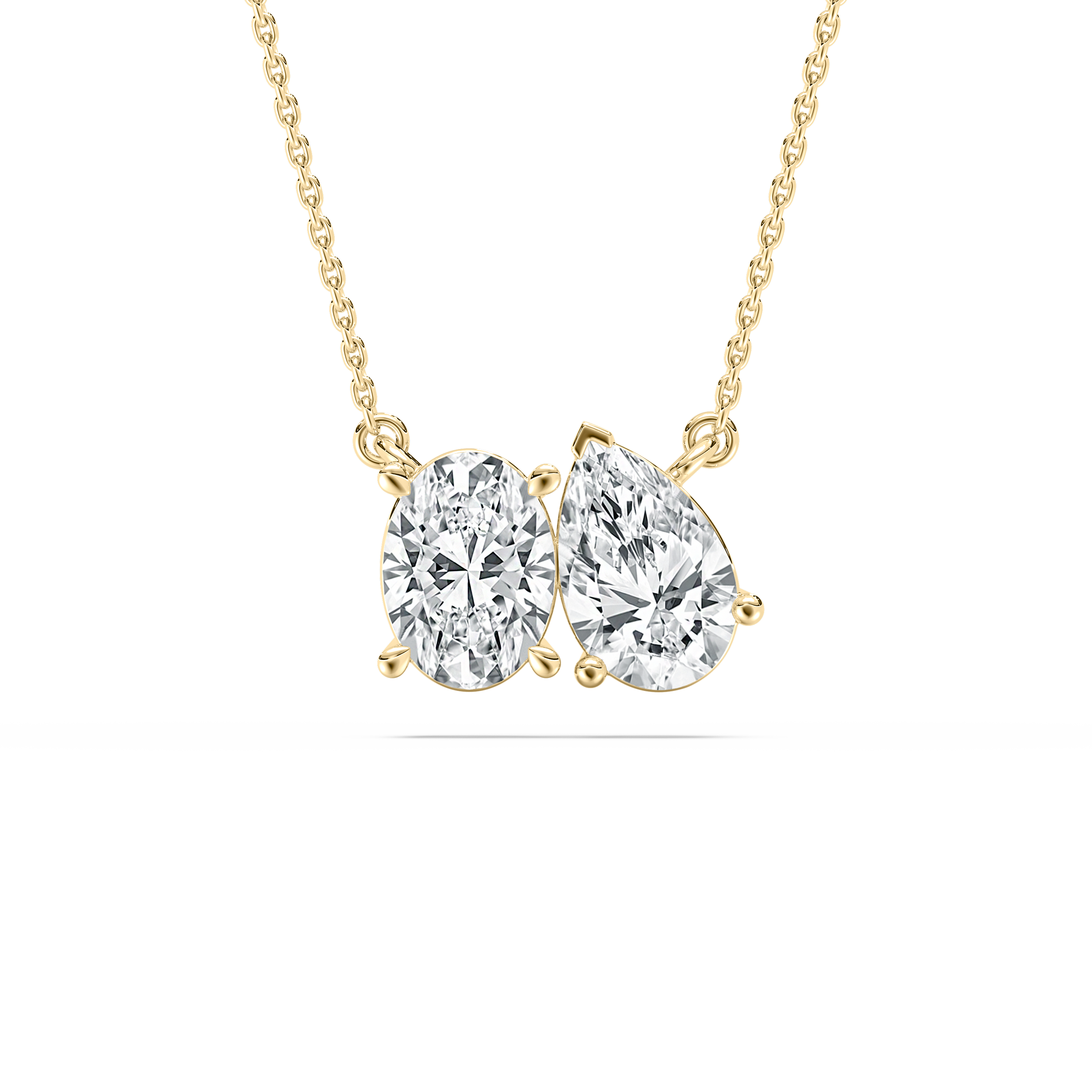 2 Carat Oval And Pear Diamond Classy Diamond Fashion Pendant 