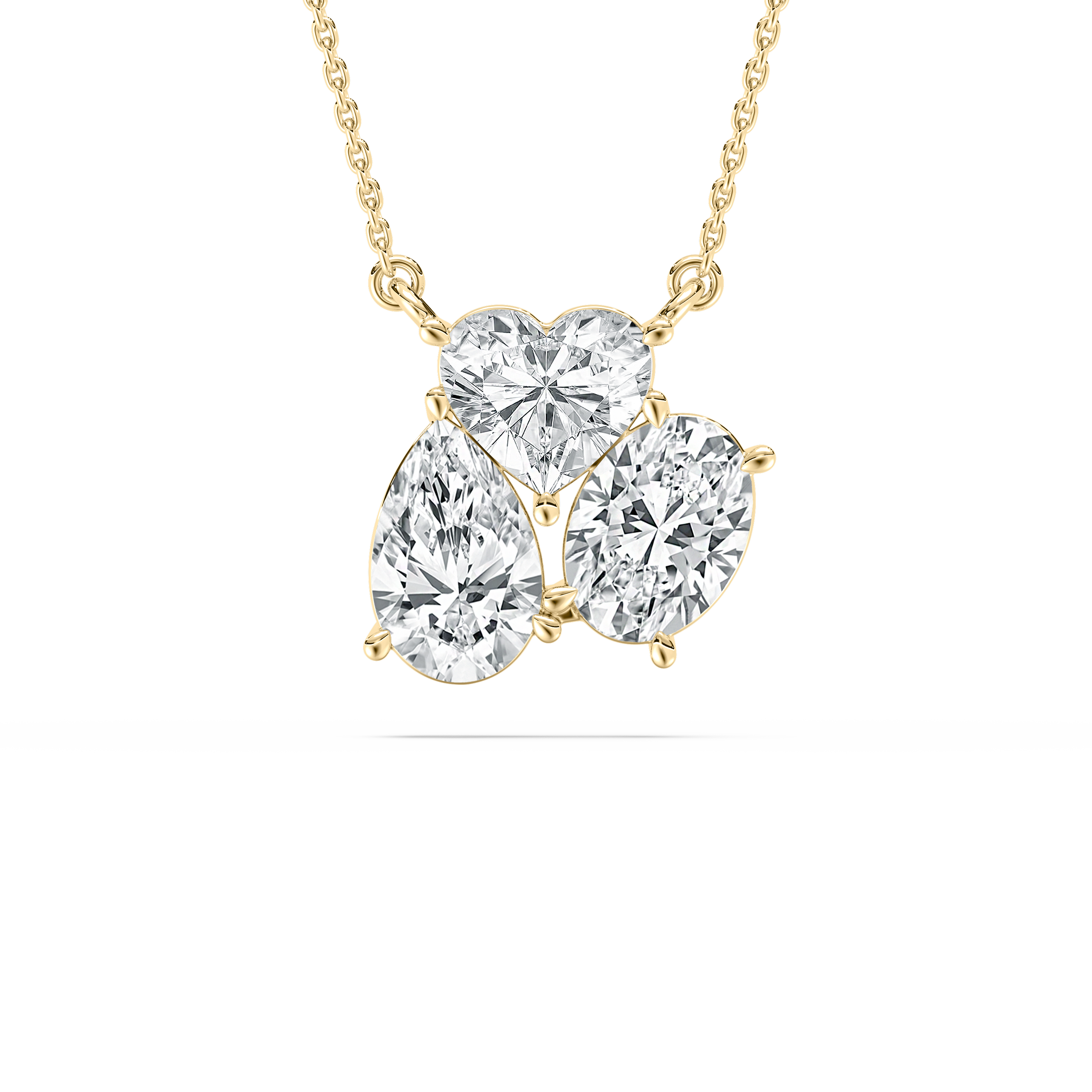 3 Carat Multi Shape Diamond Lustrous Shine Fashion Pendant 
