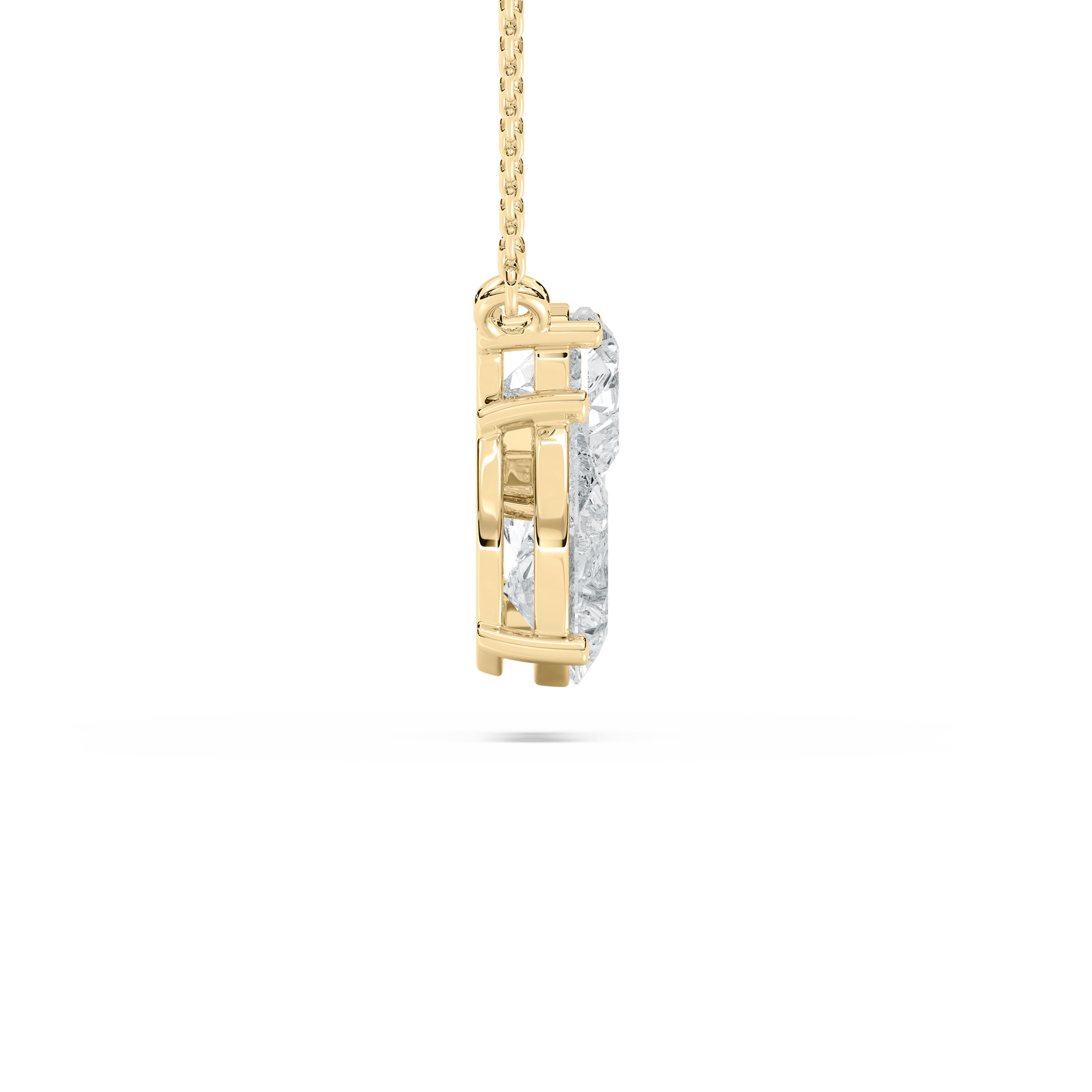 3 Carat Multi Shape Diamond Lustrous Shine Fashion Pendant 
