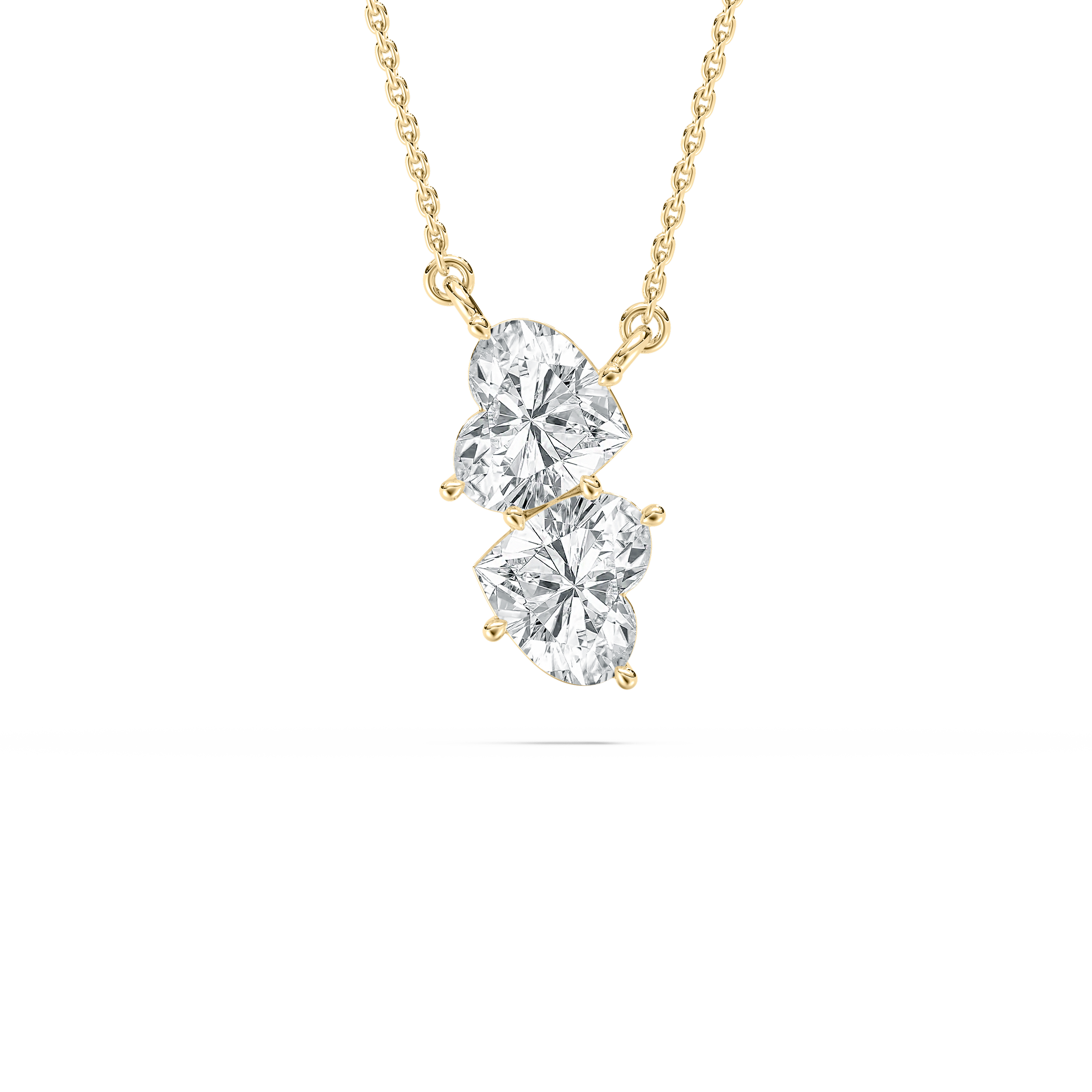 2 Carat Heart Shape Diamond Glacial Cross Heart Fashion Pendant 