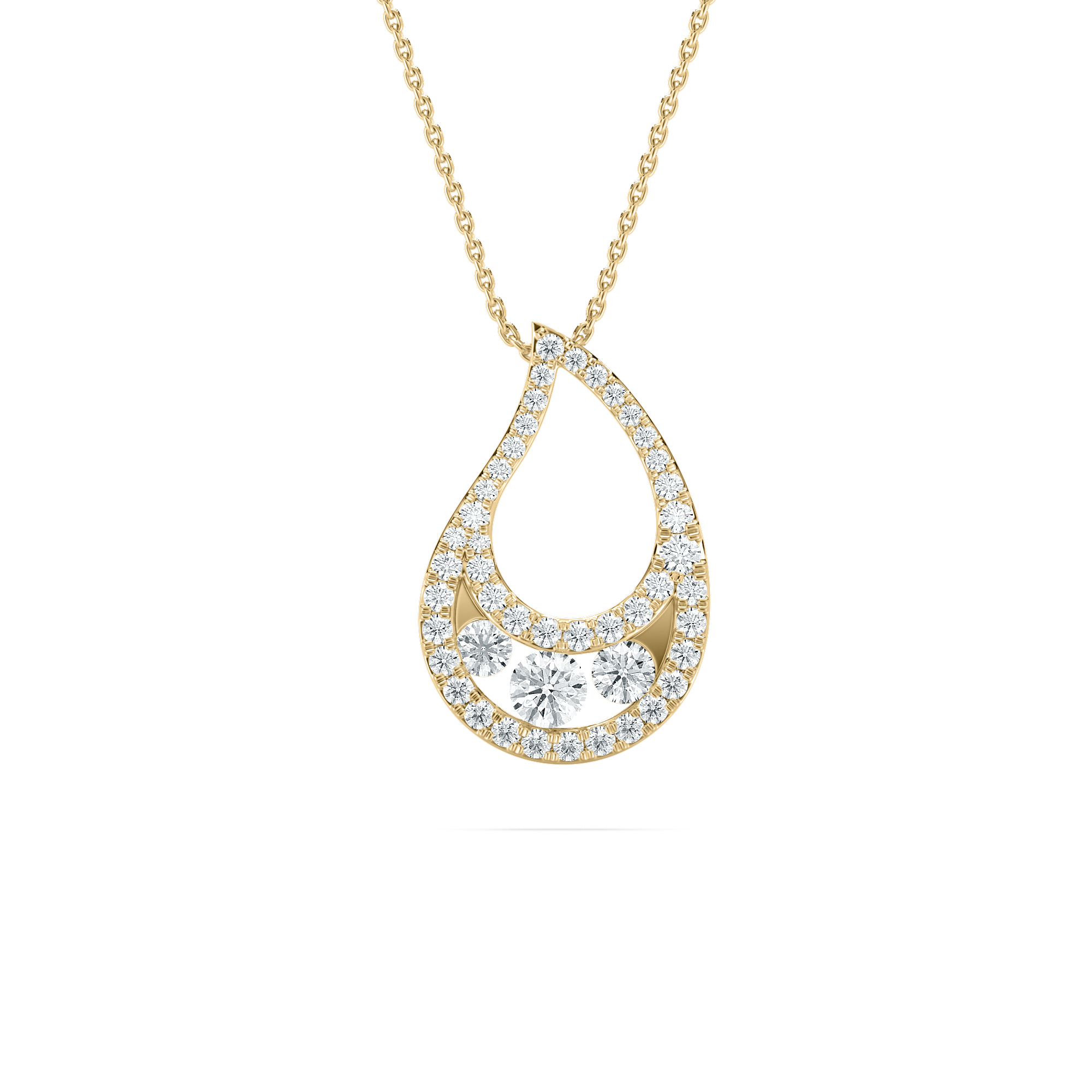 Round Diamond Petra Classic Cluster Pendant