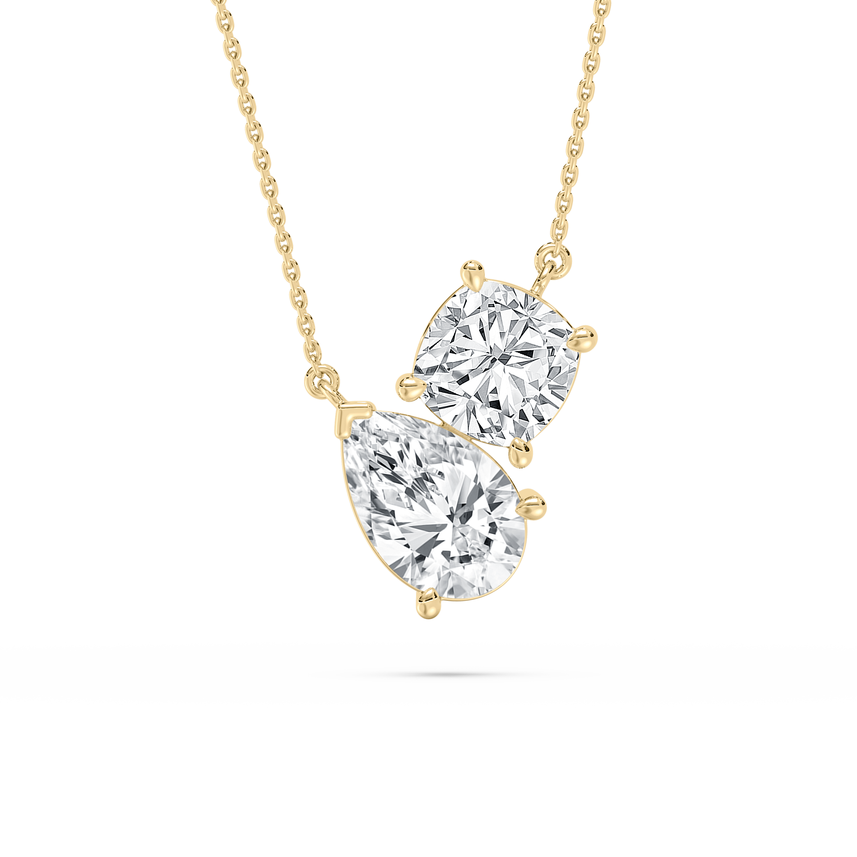 2 Carat Pear And Cushion Diamond Cygnus Fashion Penadnt