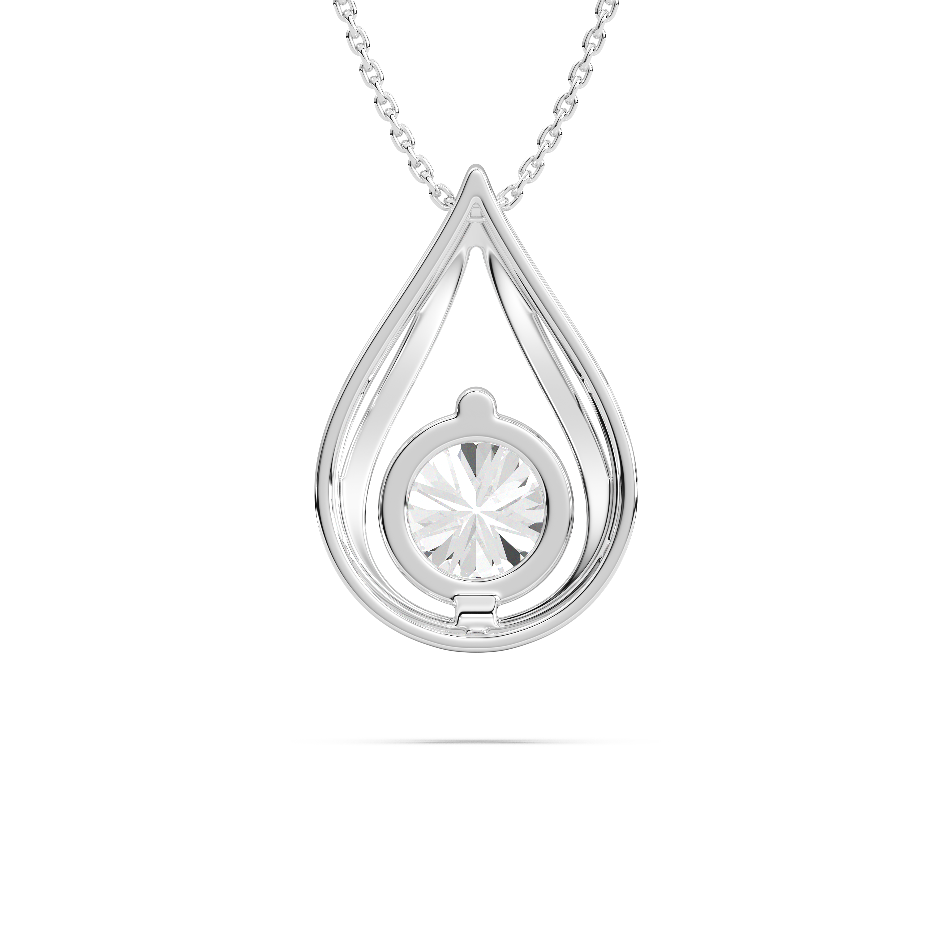 2 Carat Round Diamond Dainty Solitaire Pendant