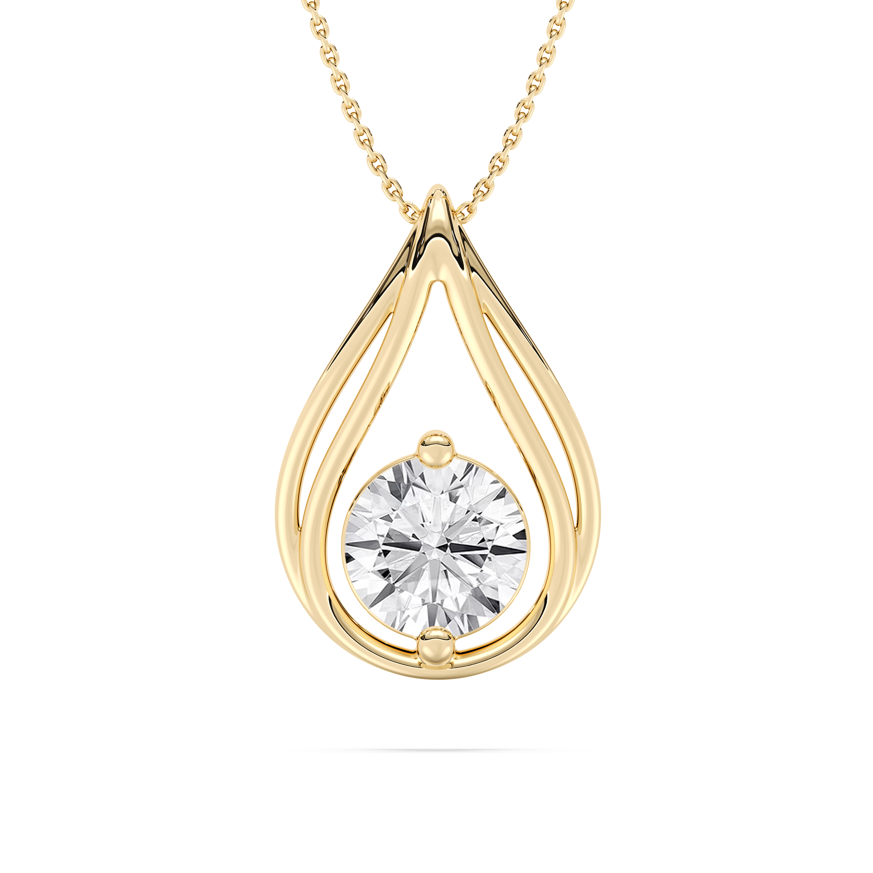 3 Carat Round Diamond Solitaire Pendant