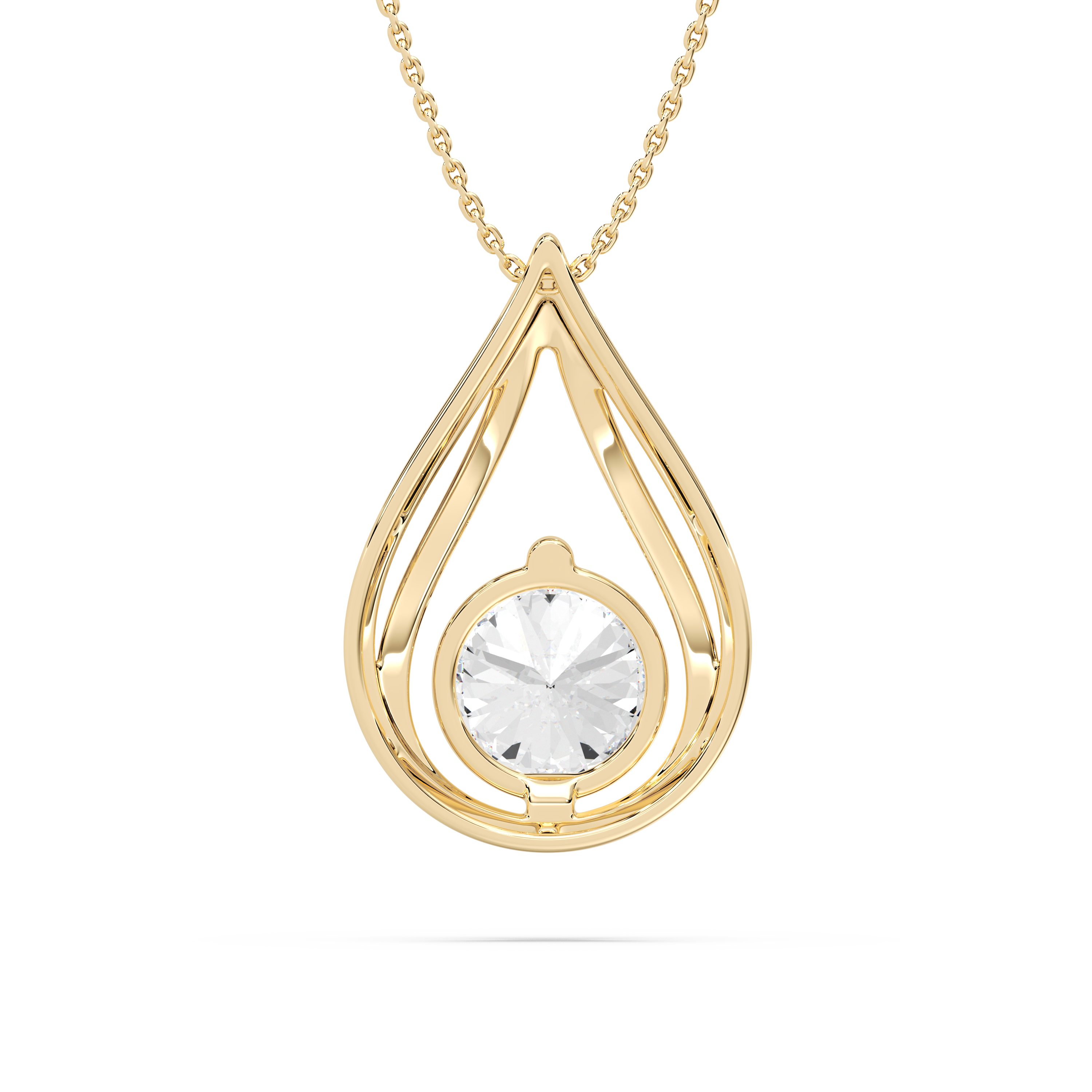 3 Carat Round Diamond Solitaire Pendant