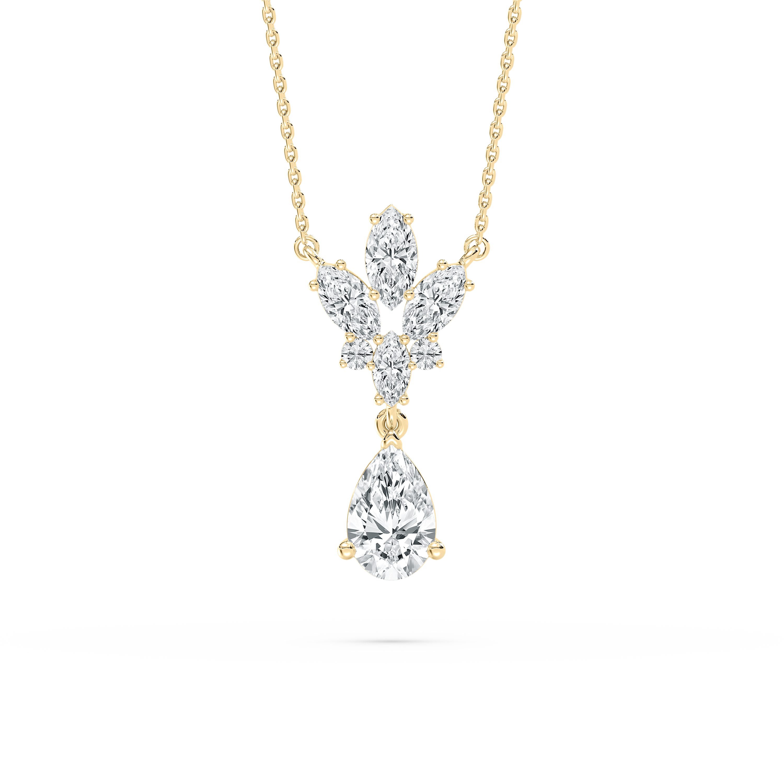 Multi Shape Diamond Lyraa Fashion Pendant