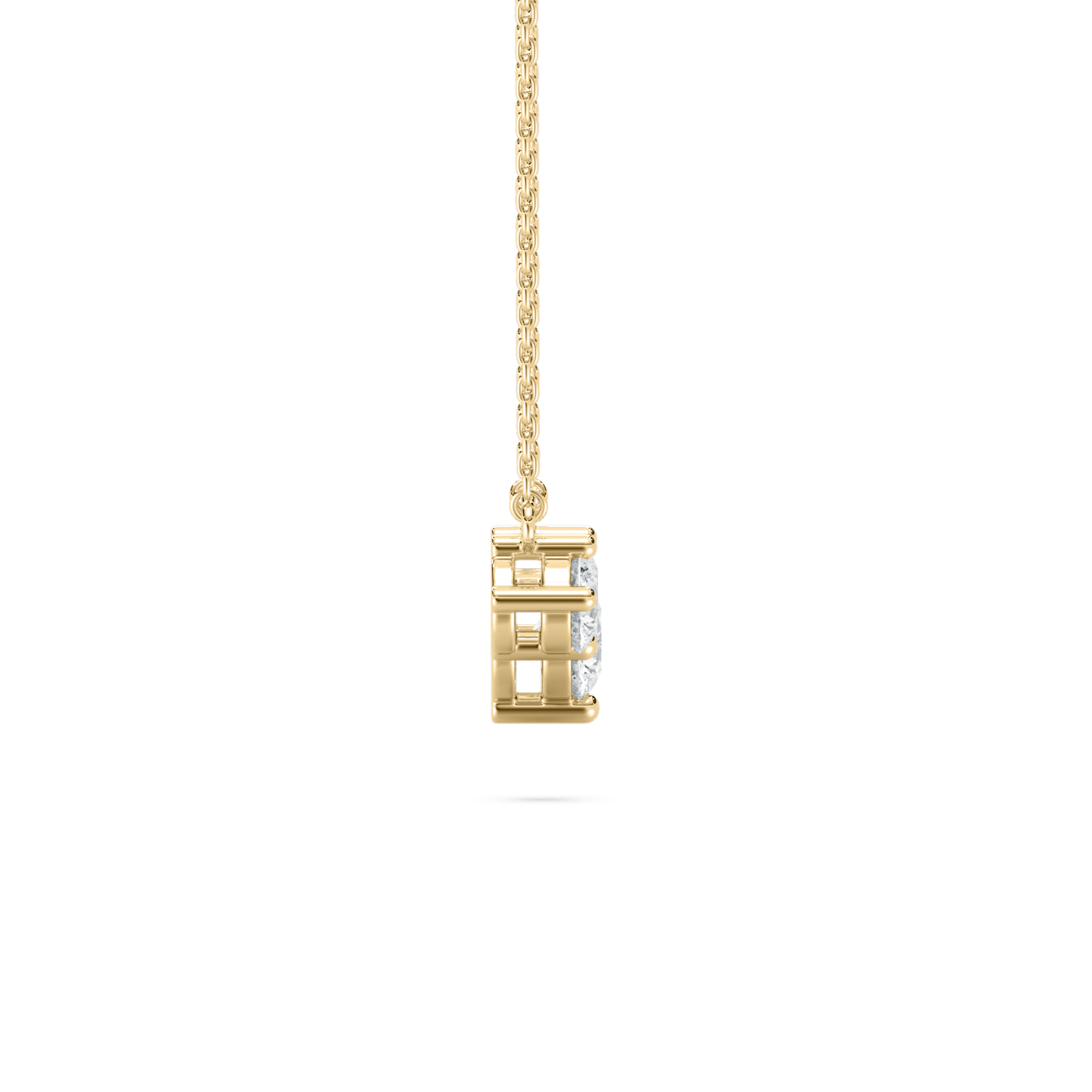 Round Three Stone Diamond Vienna Pendant