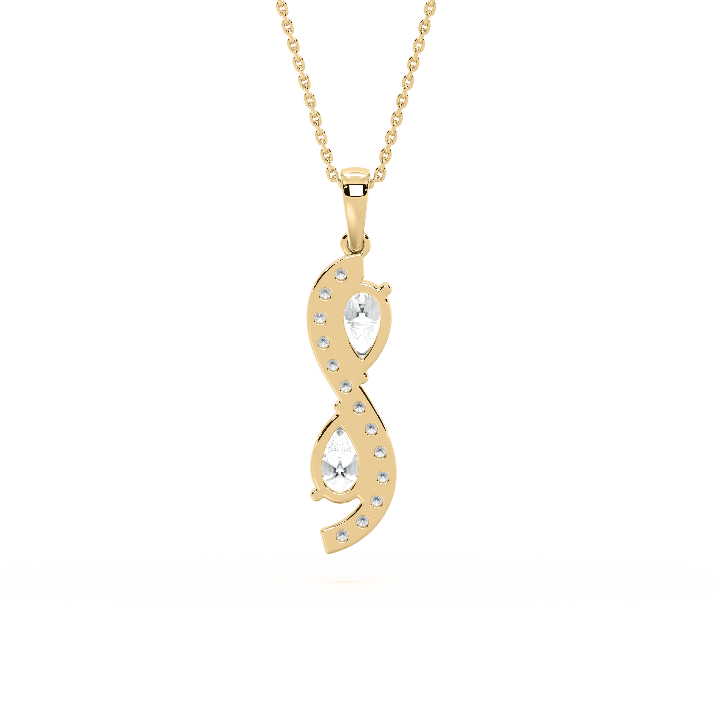 1 Carat Pear And Round Diamond Imperative Fashion Pendant