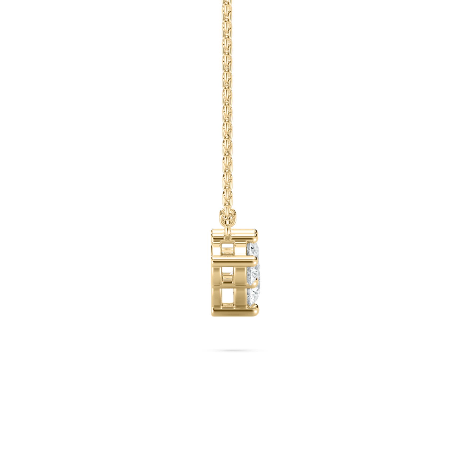 1.50 Carat Round Diamond Three Stone Pendant