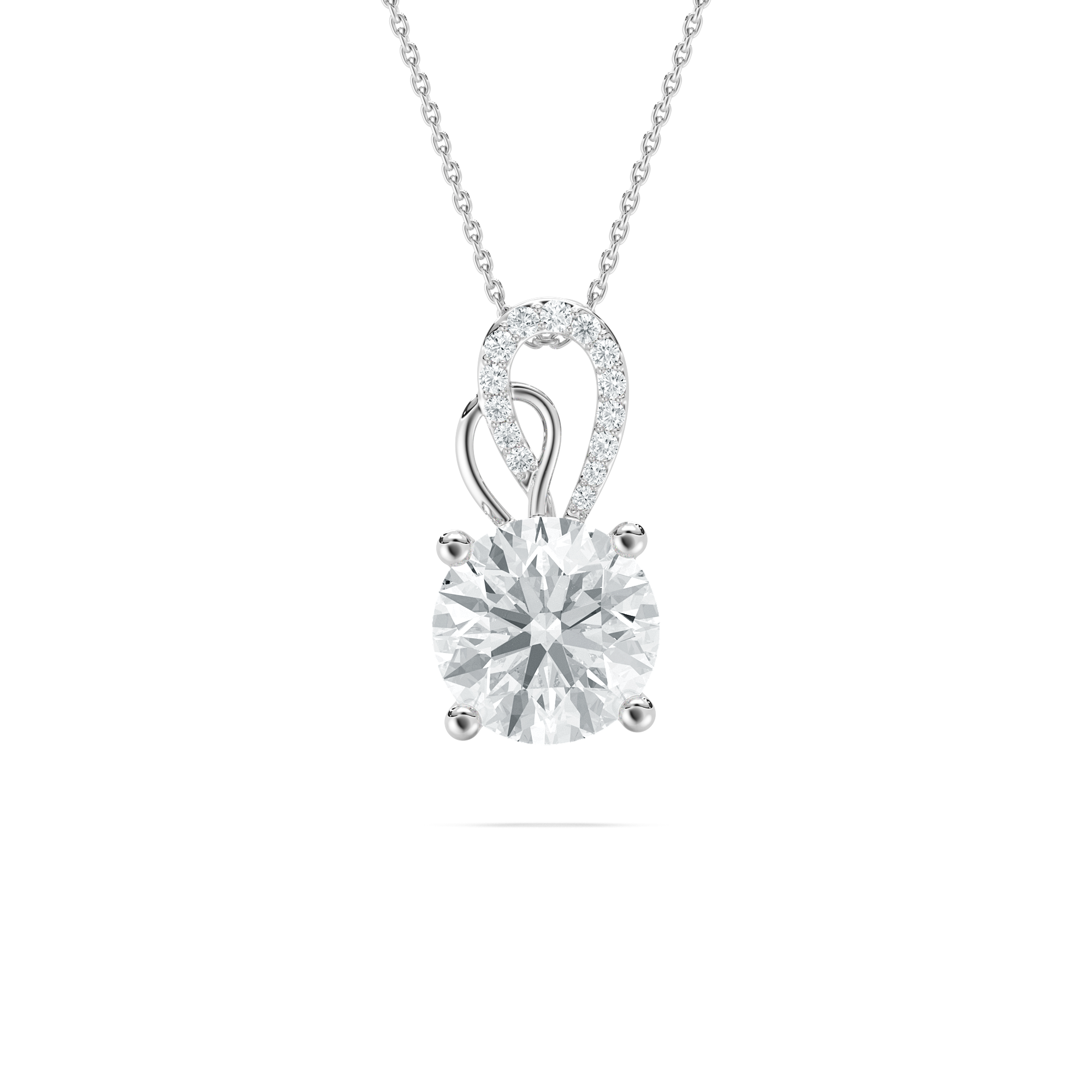3 Carat Shimmering Solitaire Pendant
