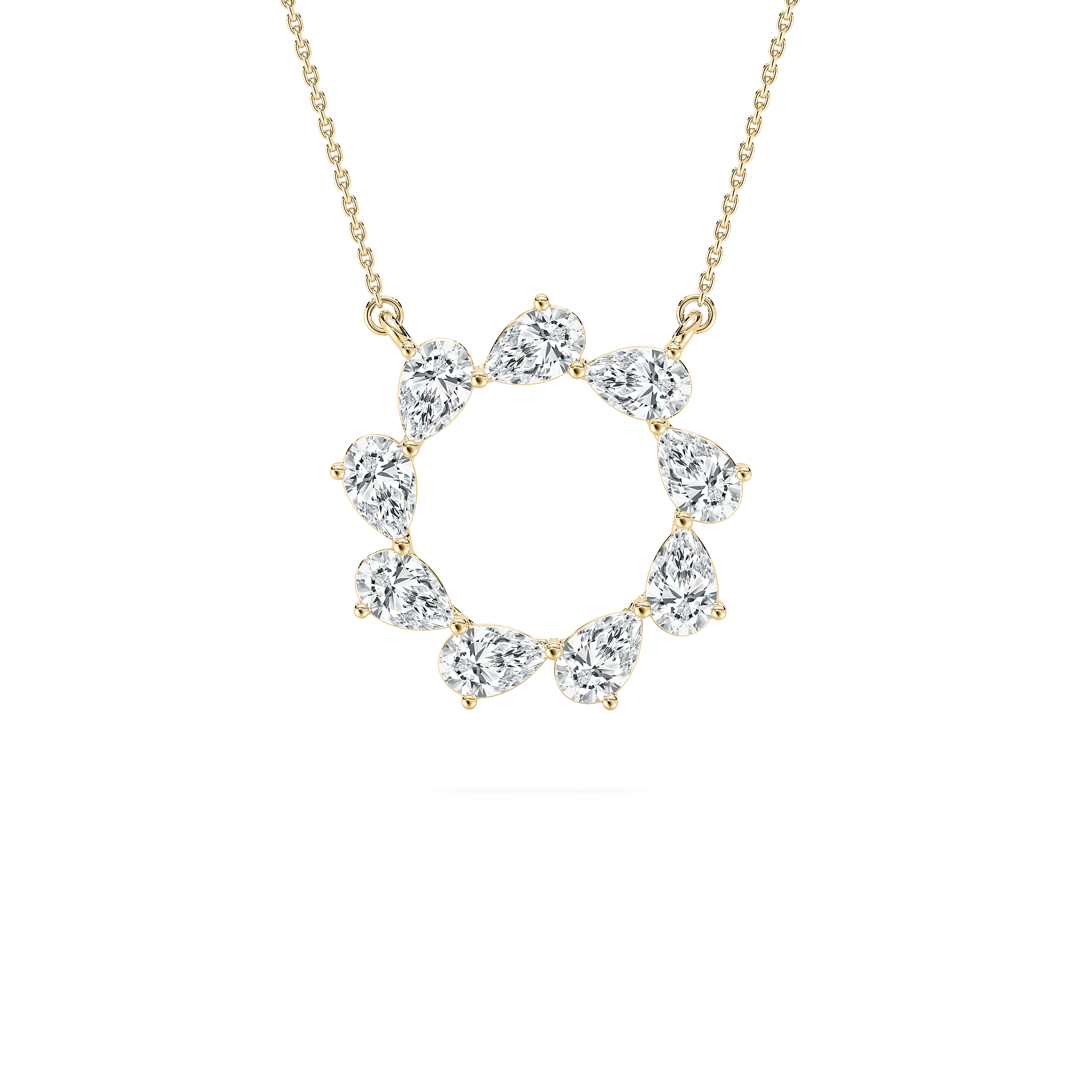 Pear Shape Diamond Round  Zenith Fashion Pendant