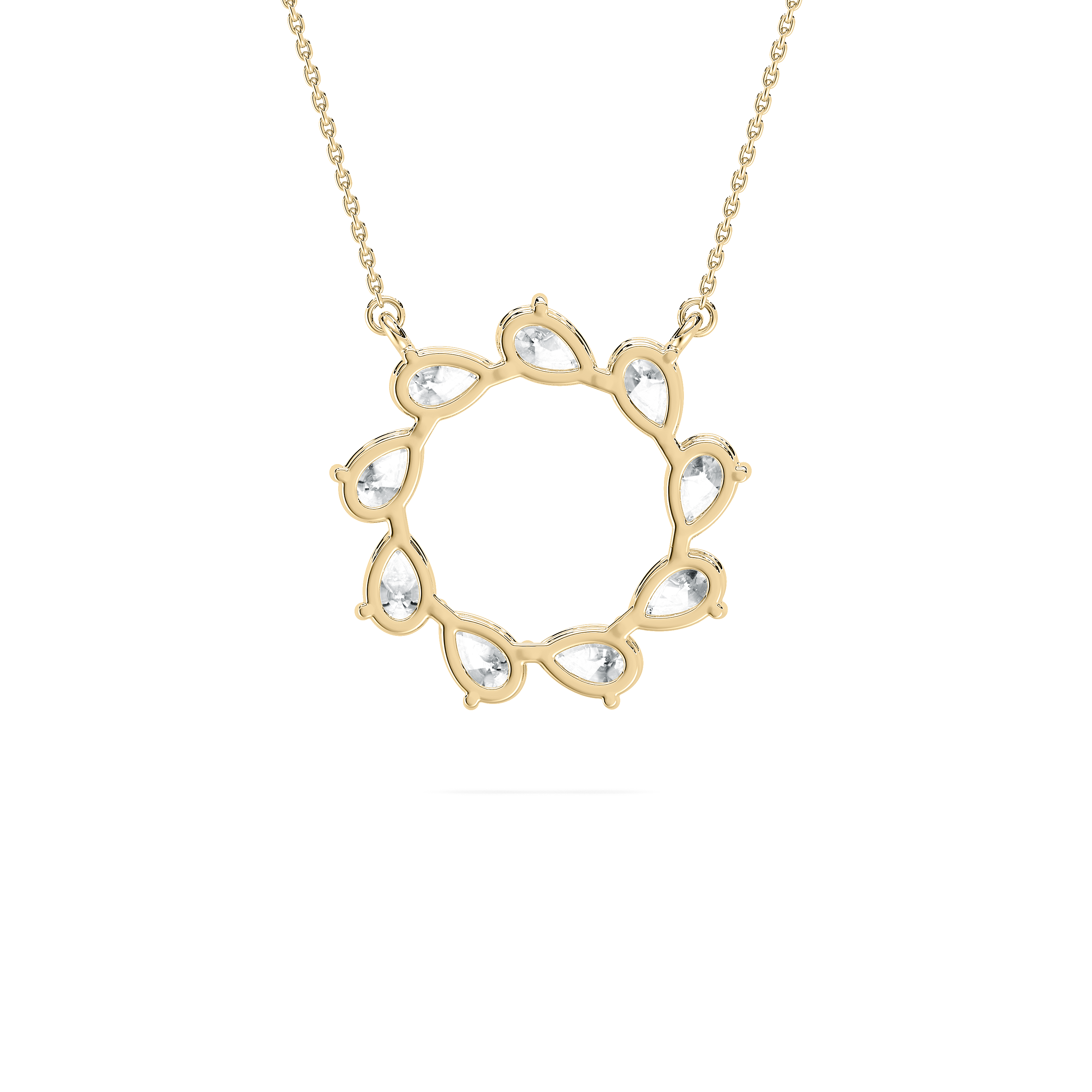 Pear Shape Diamond Round  Zenith Fashion Pendant