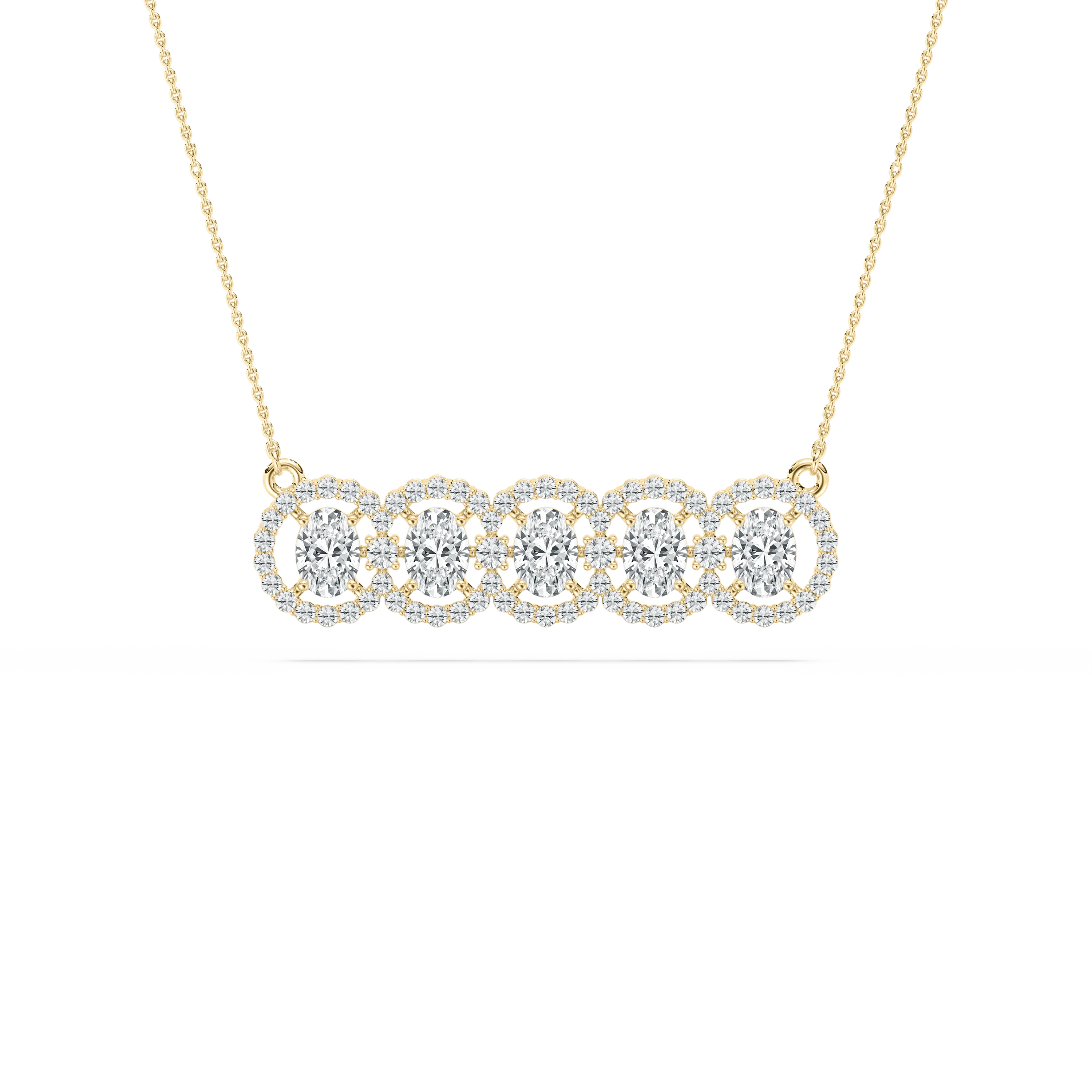 Round And Oval Shape Diamond Aaniya Fashion Pendant