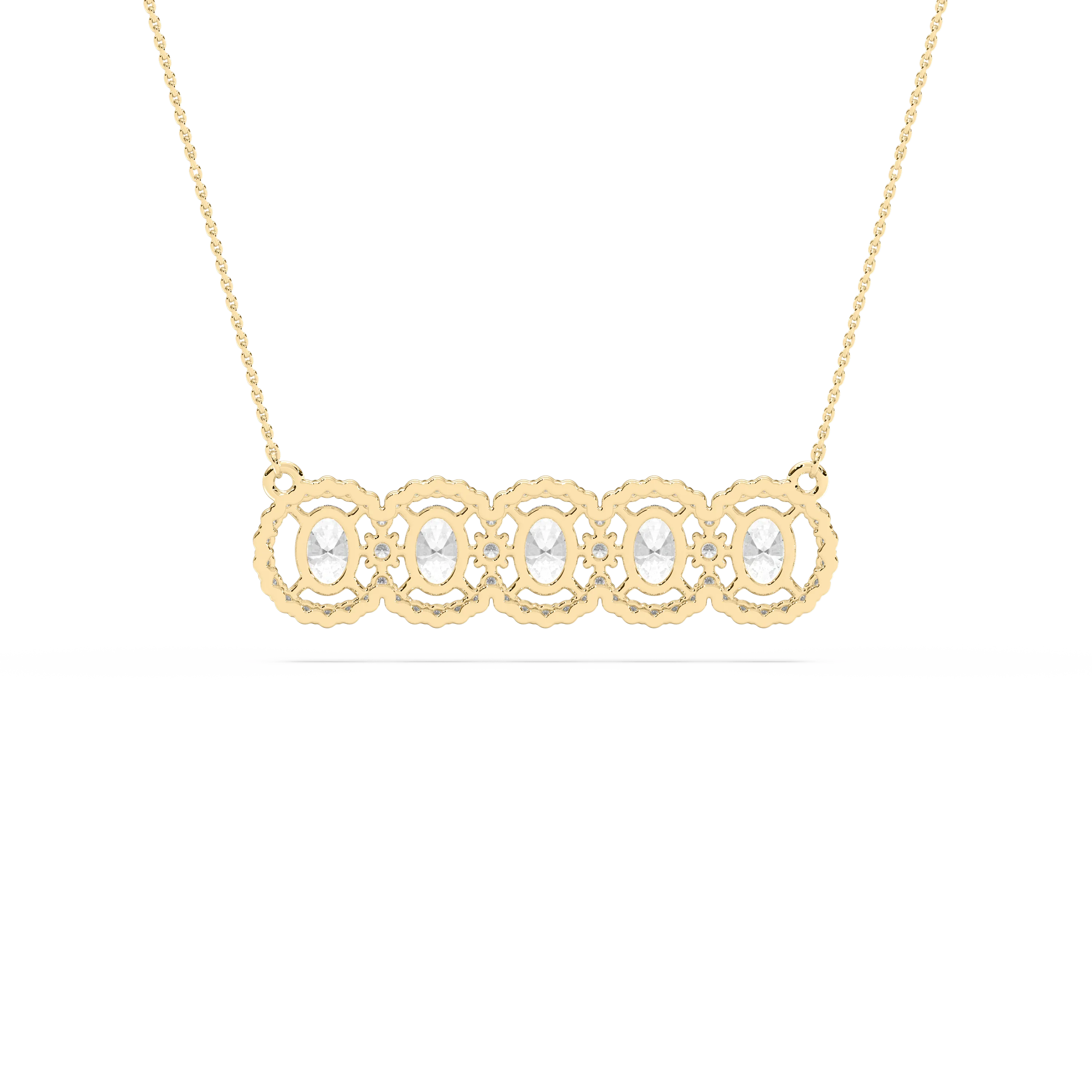 Round And Oval Shape Diamond Aaniya Fashion Pendant
