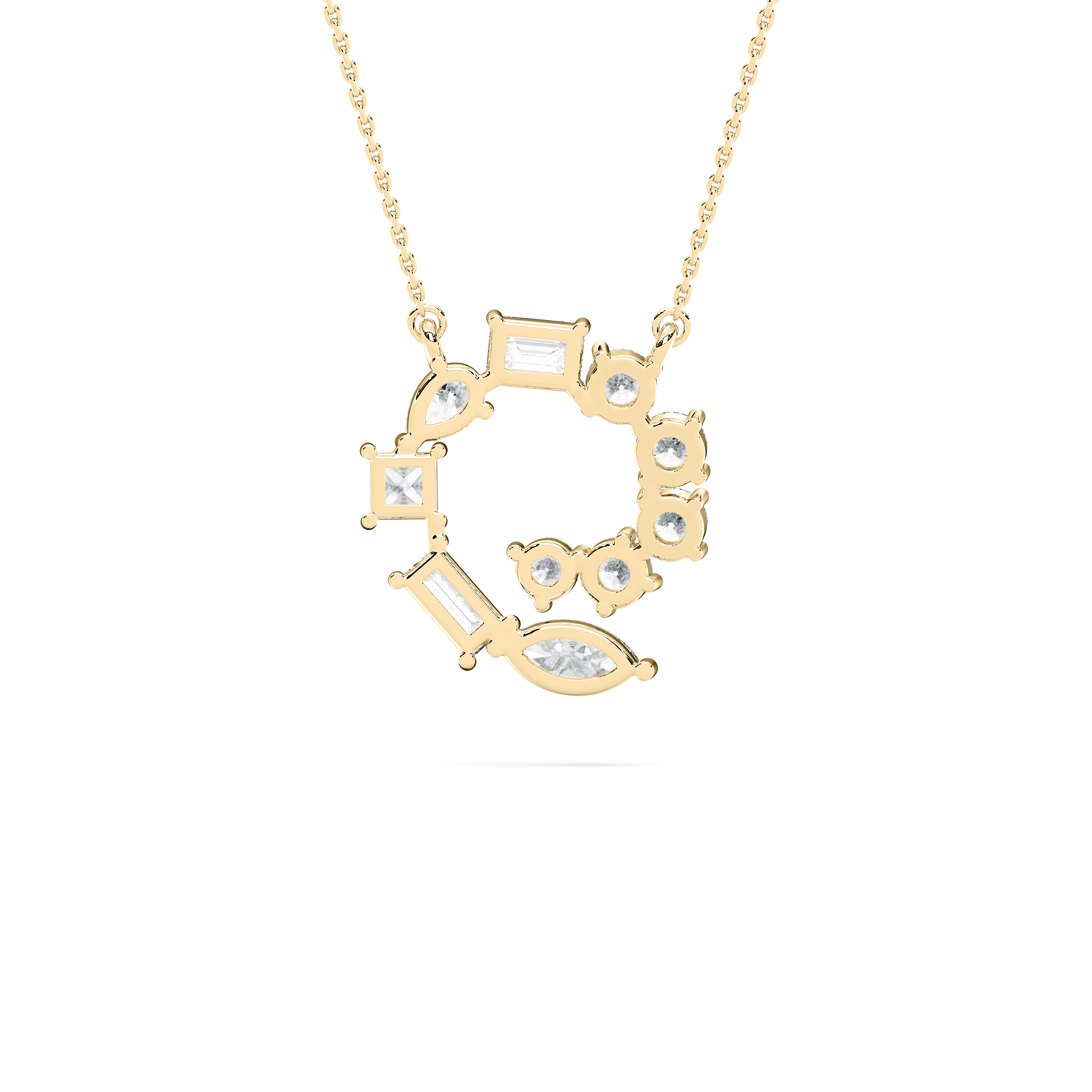 Multi Shape Diamond Lorenna Open Gap Fashion Pendant
