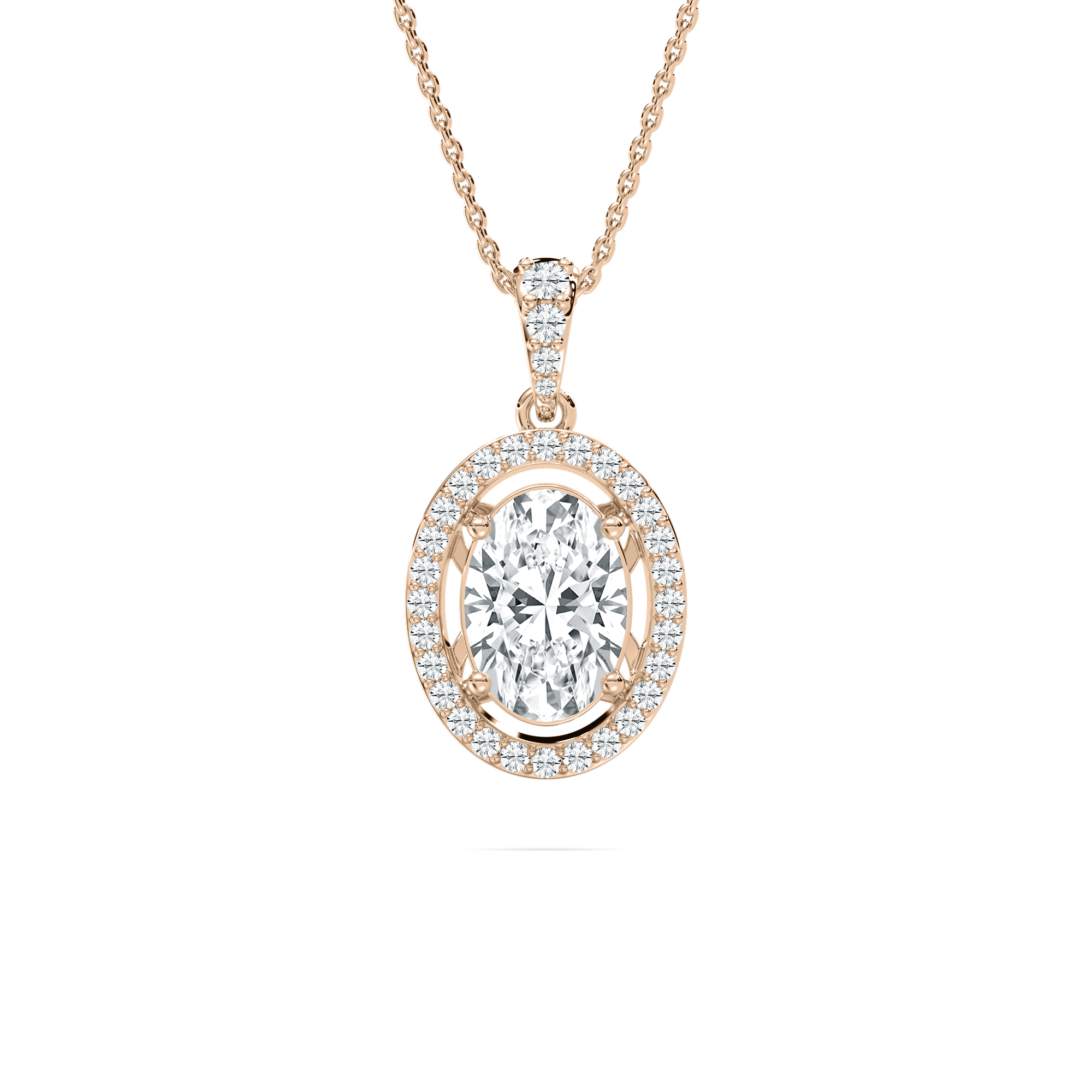 Classique Oval Diamond Pendant