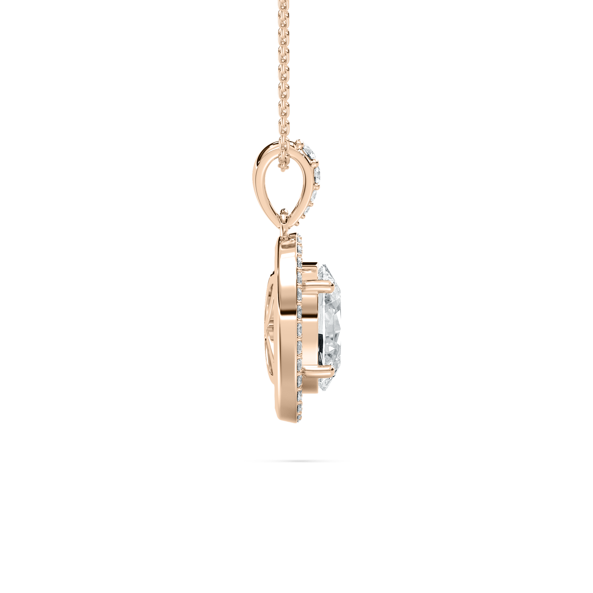 Classique Oval Diamond Pendant