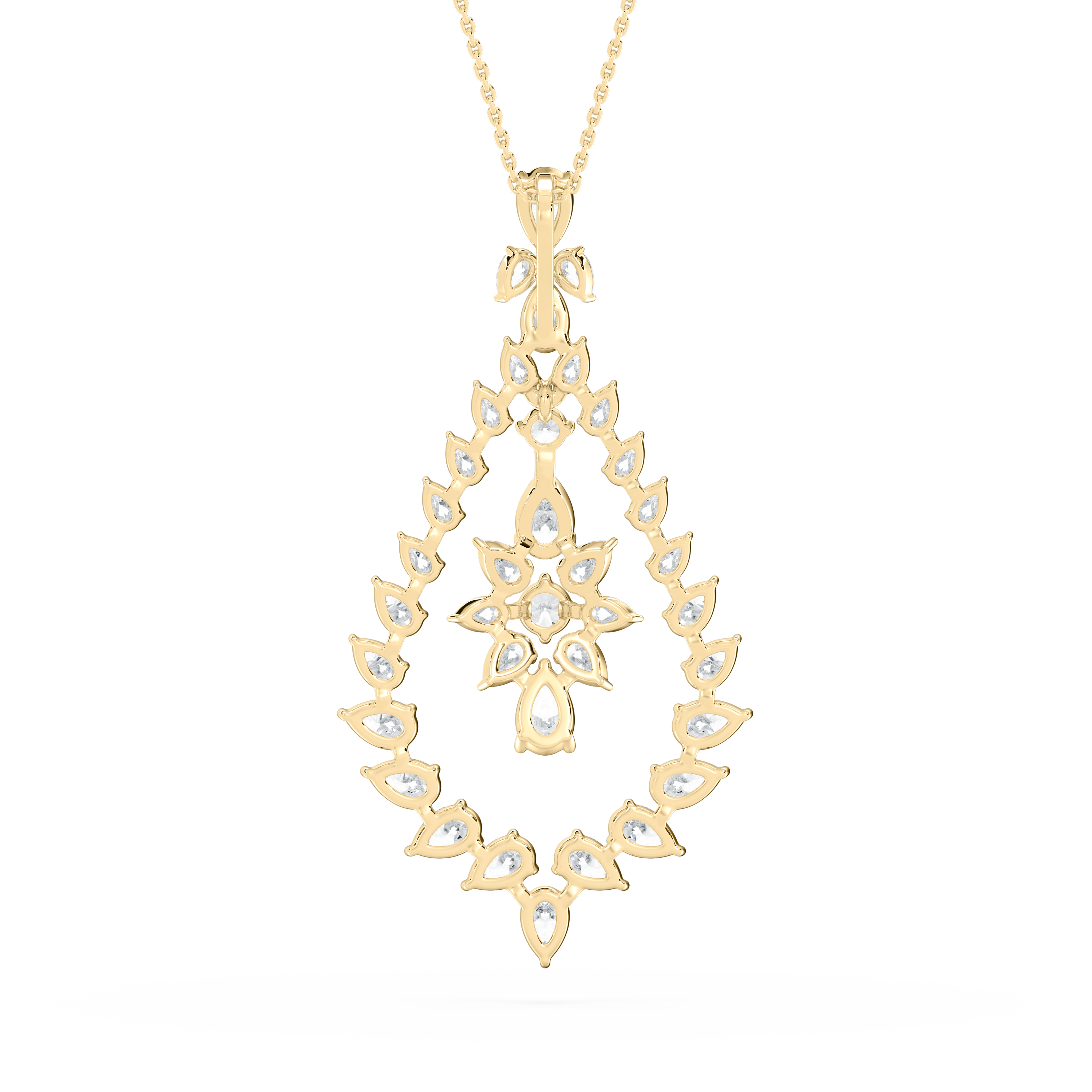 Round And Pear Shape Diamond Mabellla Fashion Pendant