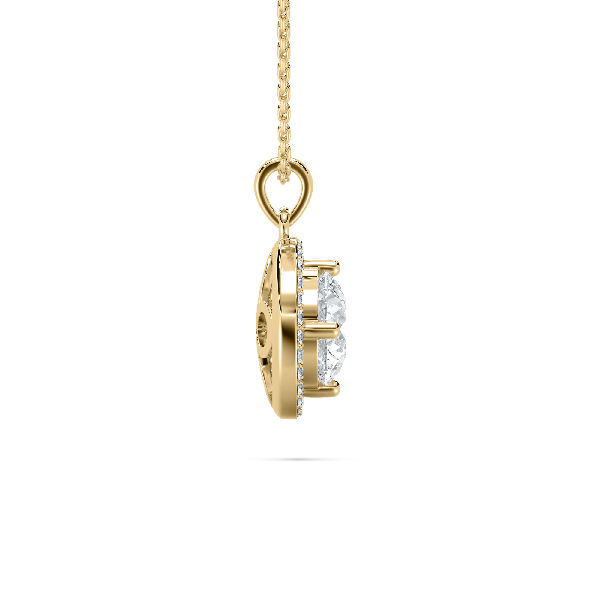 Sun With Halo Diamond Pendant