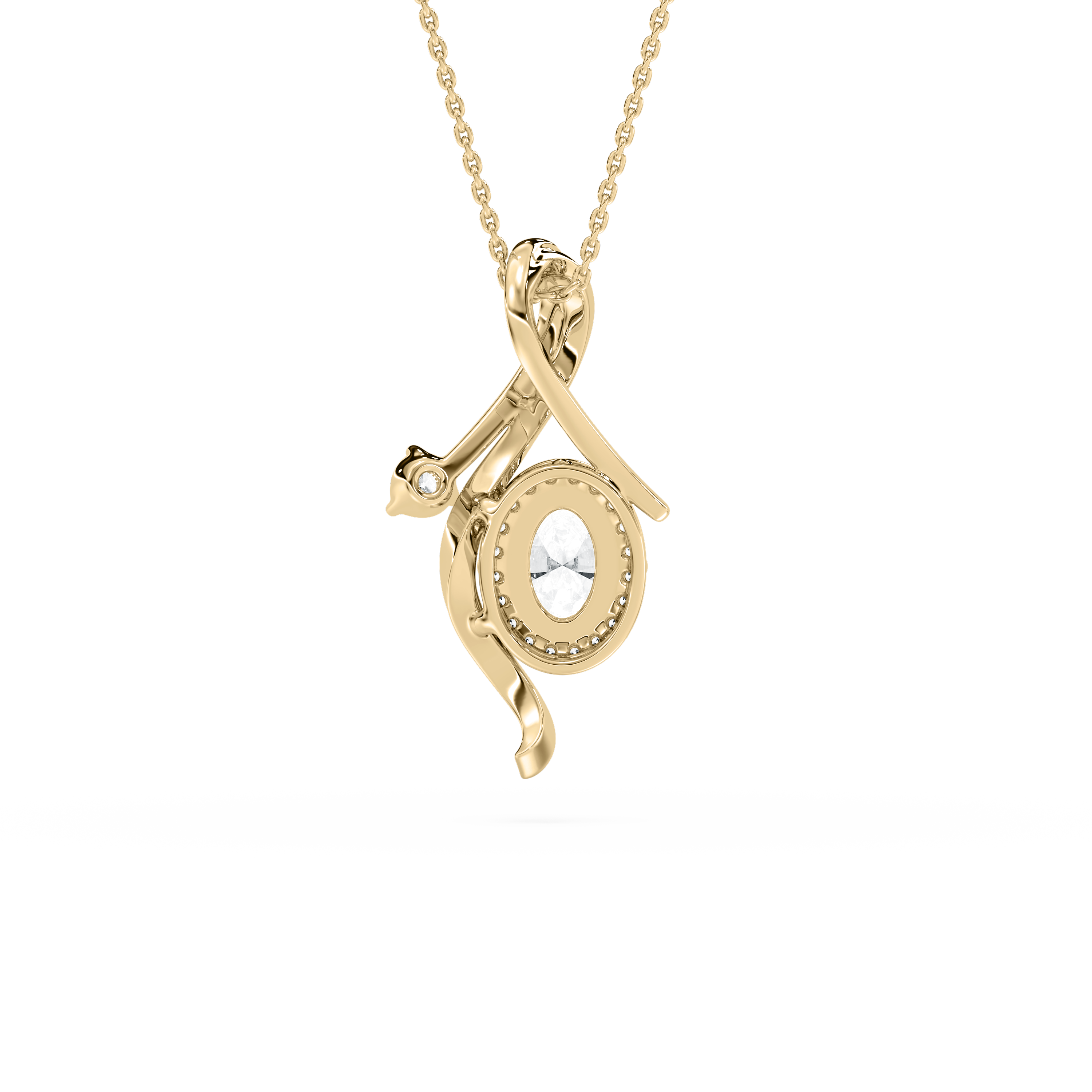 Oval And Round Diamond Meteora Fashion Pendant