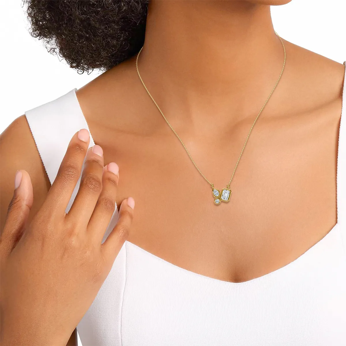 Multi Shape Diamond Edorable Fashion Pendant