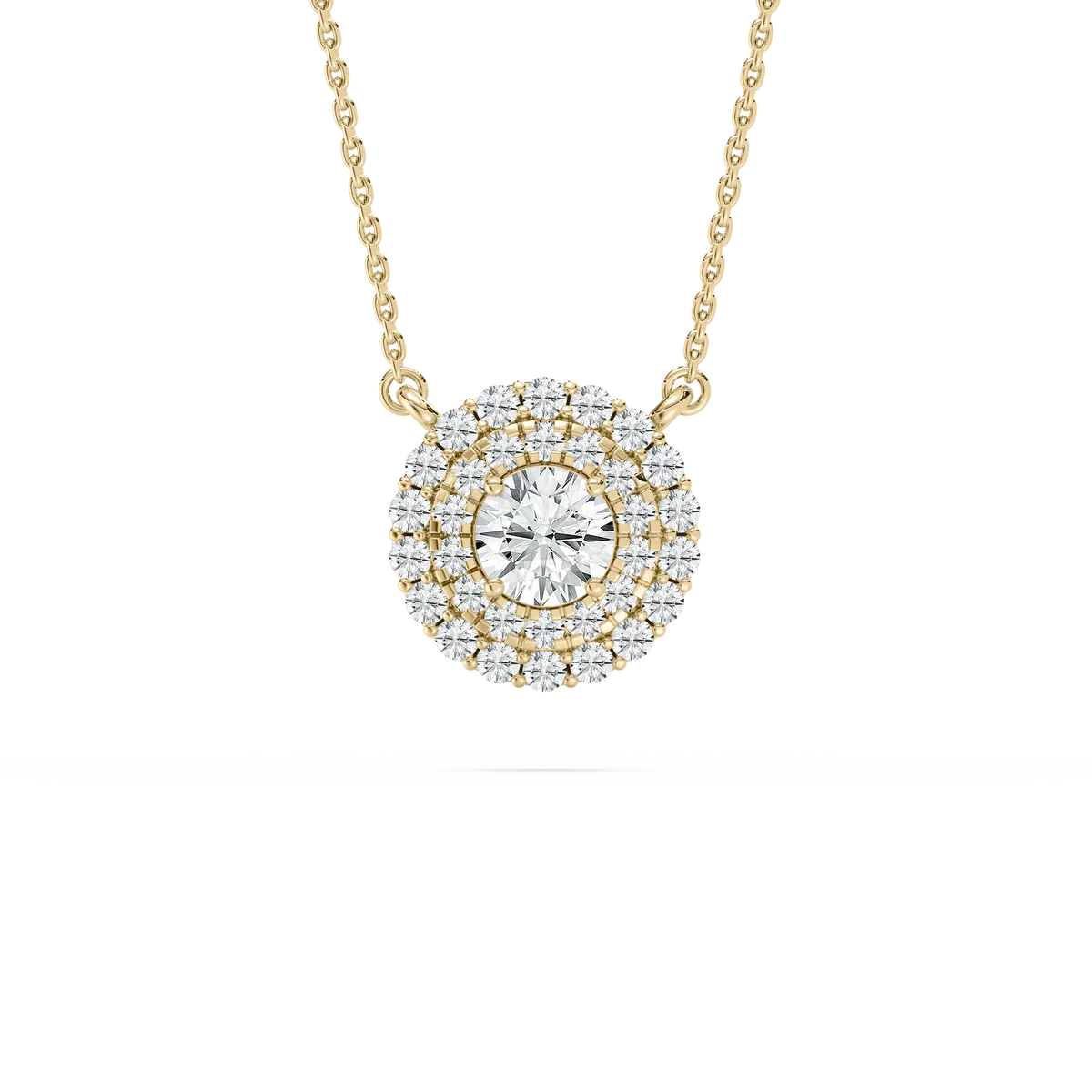 1 Carat Round Diamond Tinsel Cluster Fashion Pendant