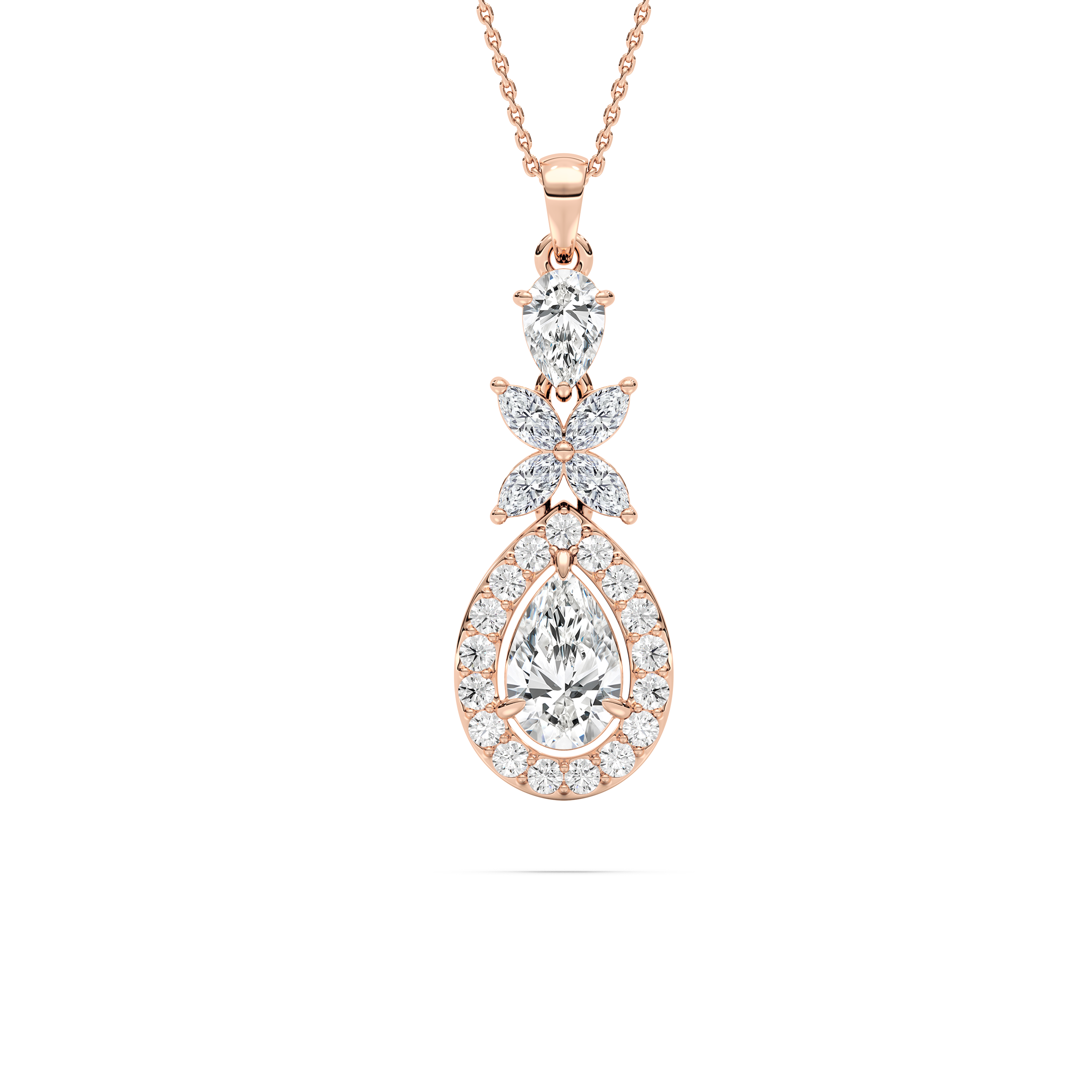 Alluring Diamond Drop Pendant