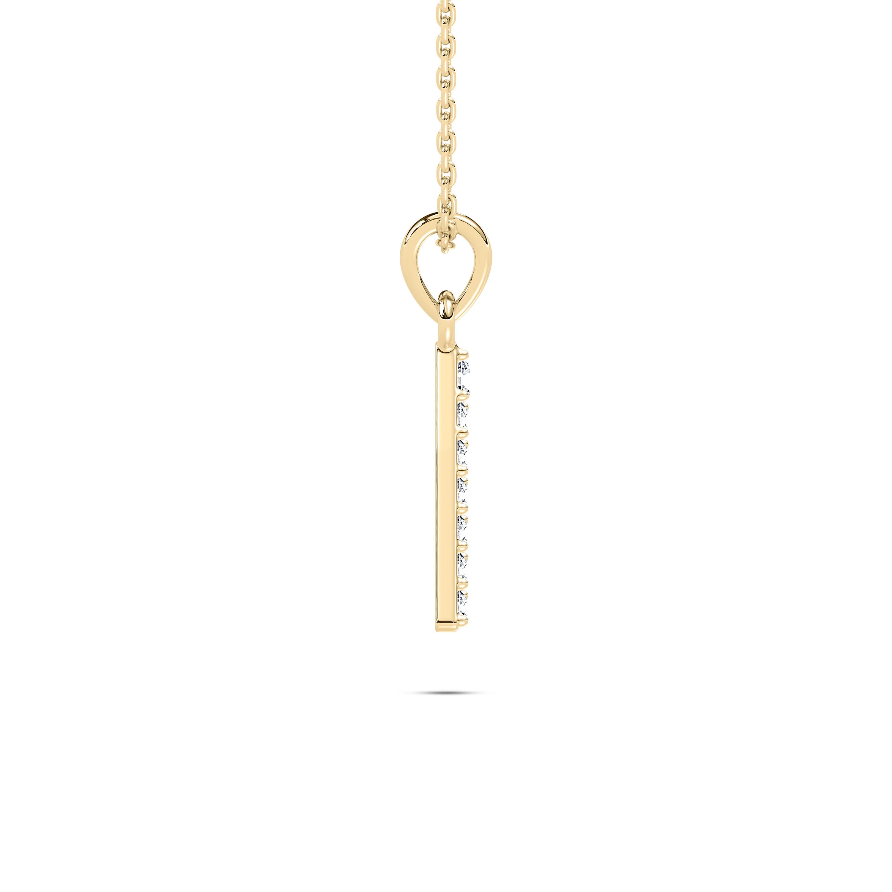 A Initial Alphabet Diamond Pendant