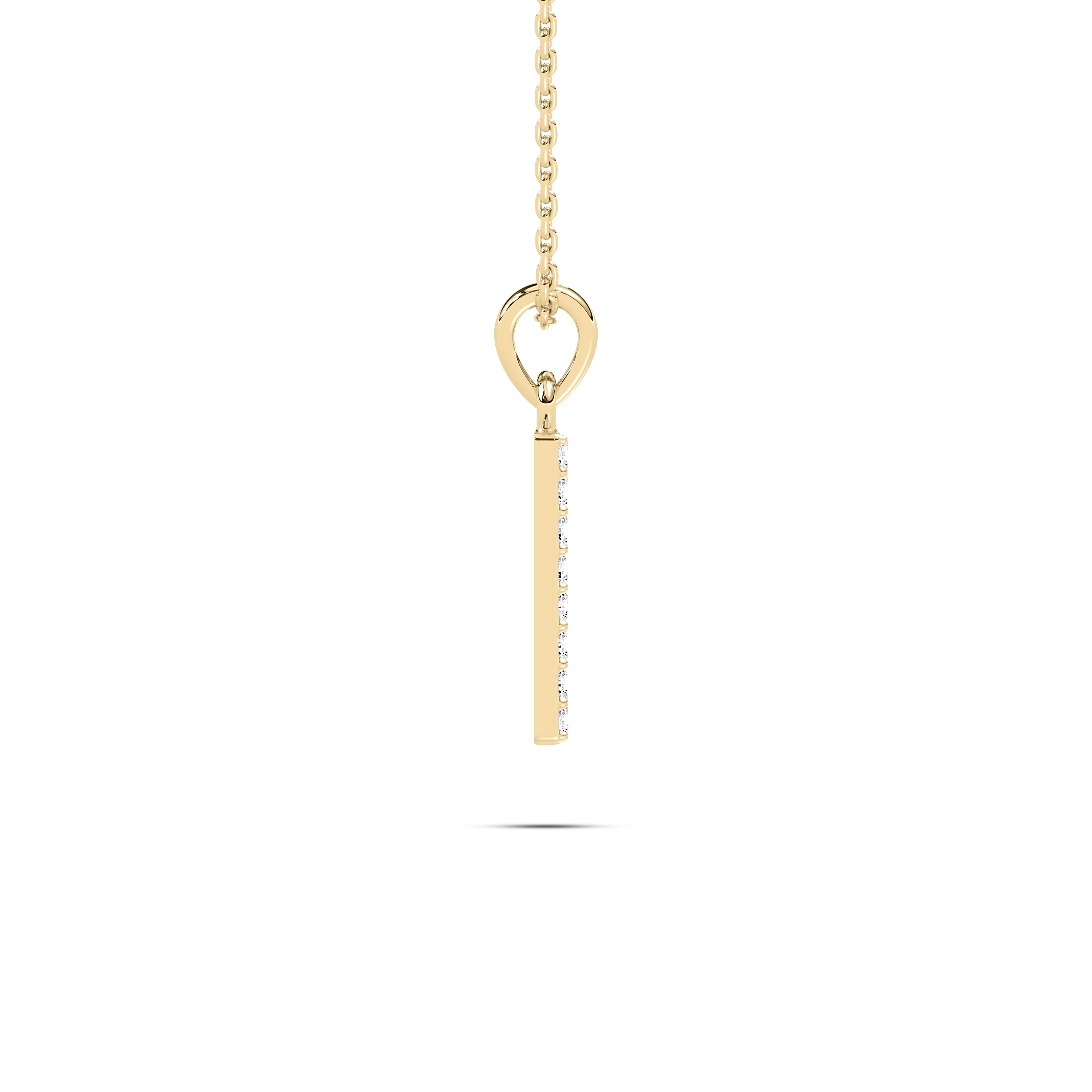 B Initial Alphabet Diamond Pendant