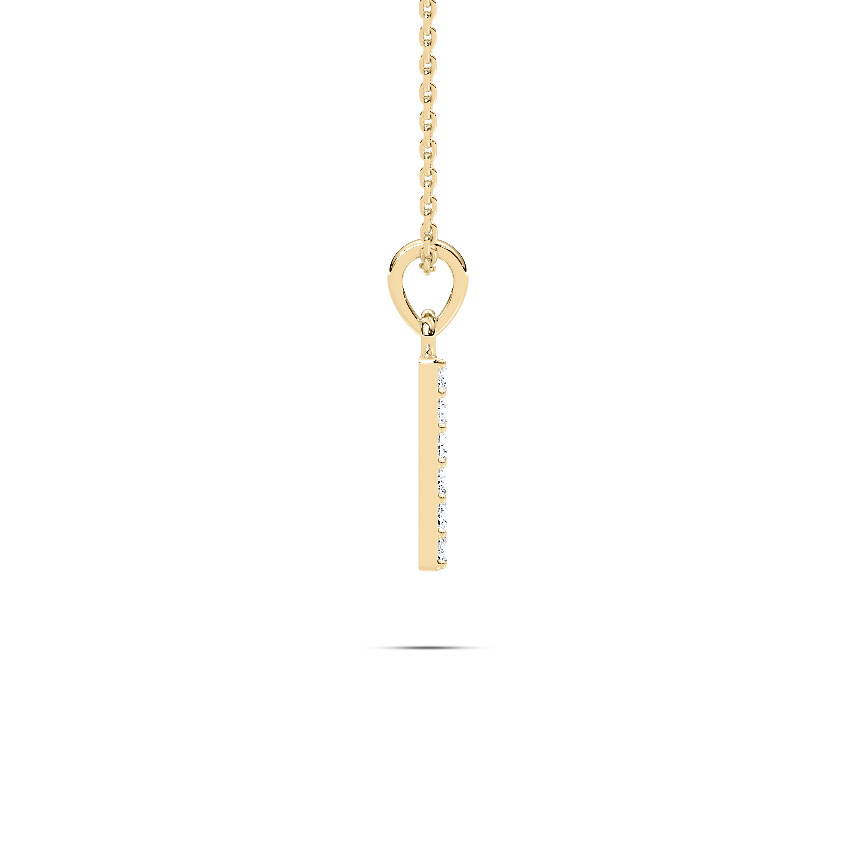 D Initial Alphabet Diamond Pendant