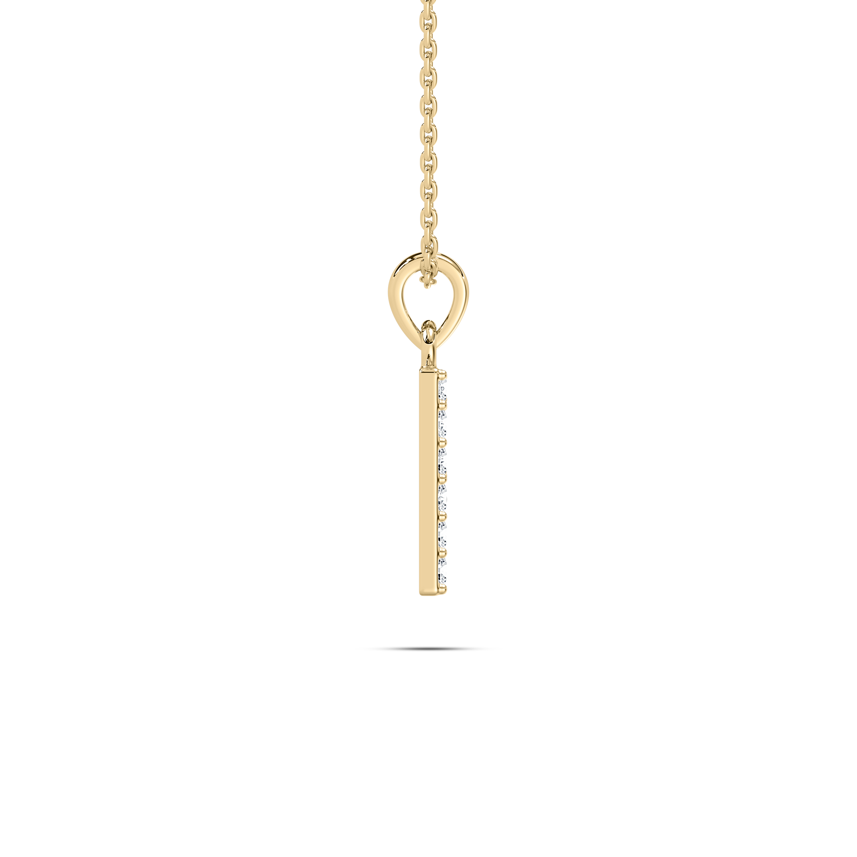 F Initial Alphabet Diamond Pendant