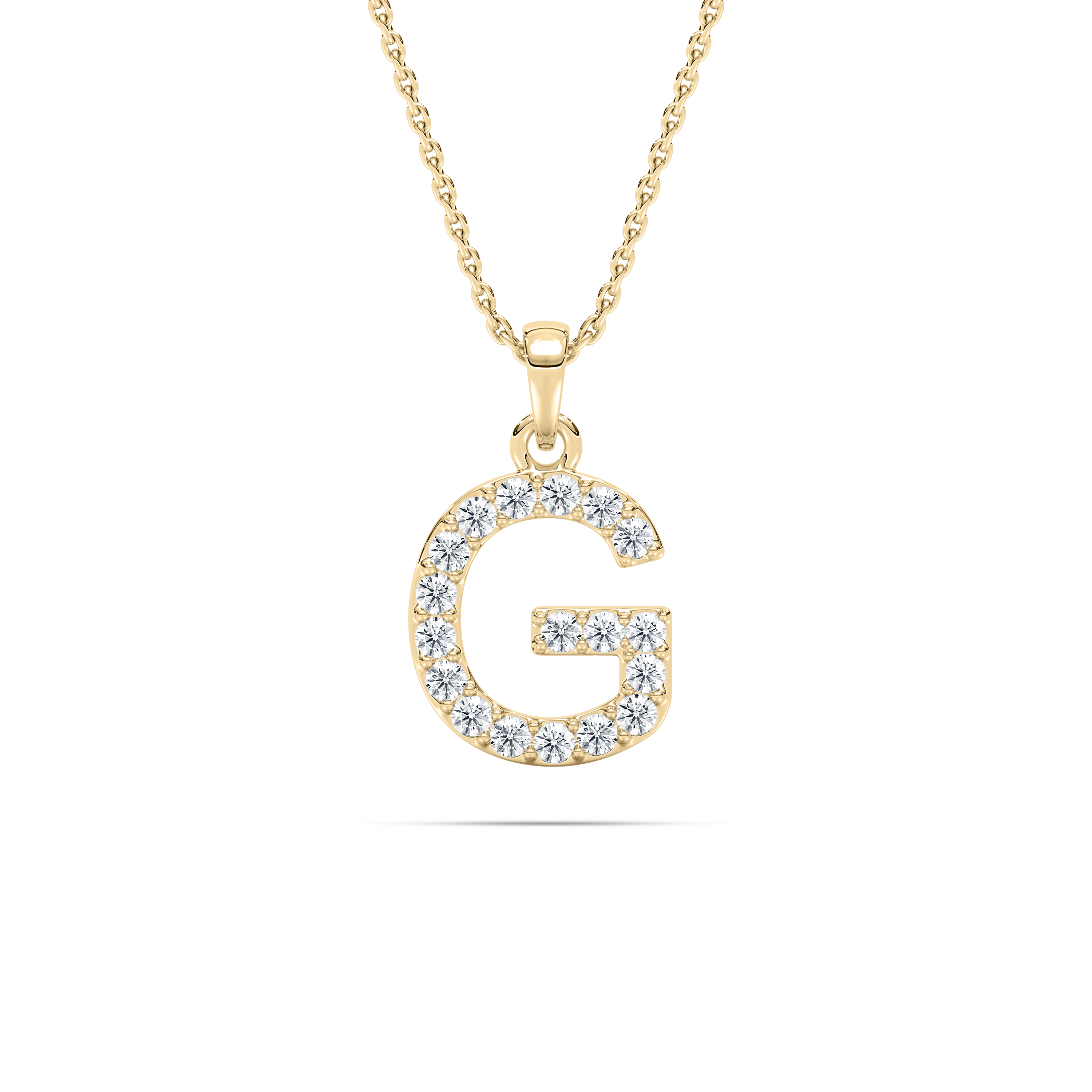 G Initial Alphabet Diamond Pendant