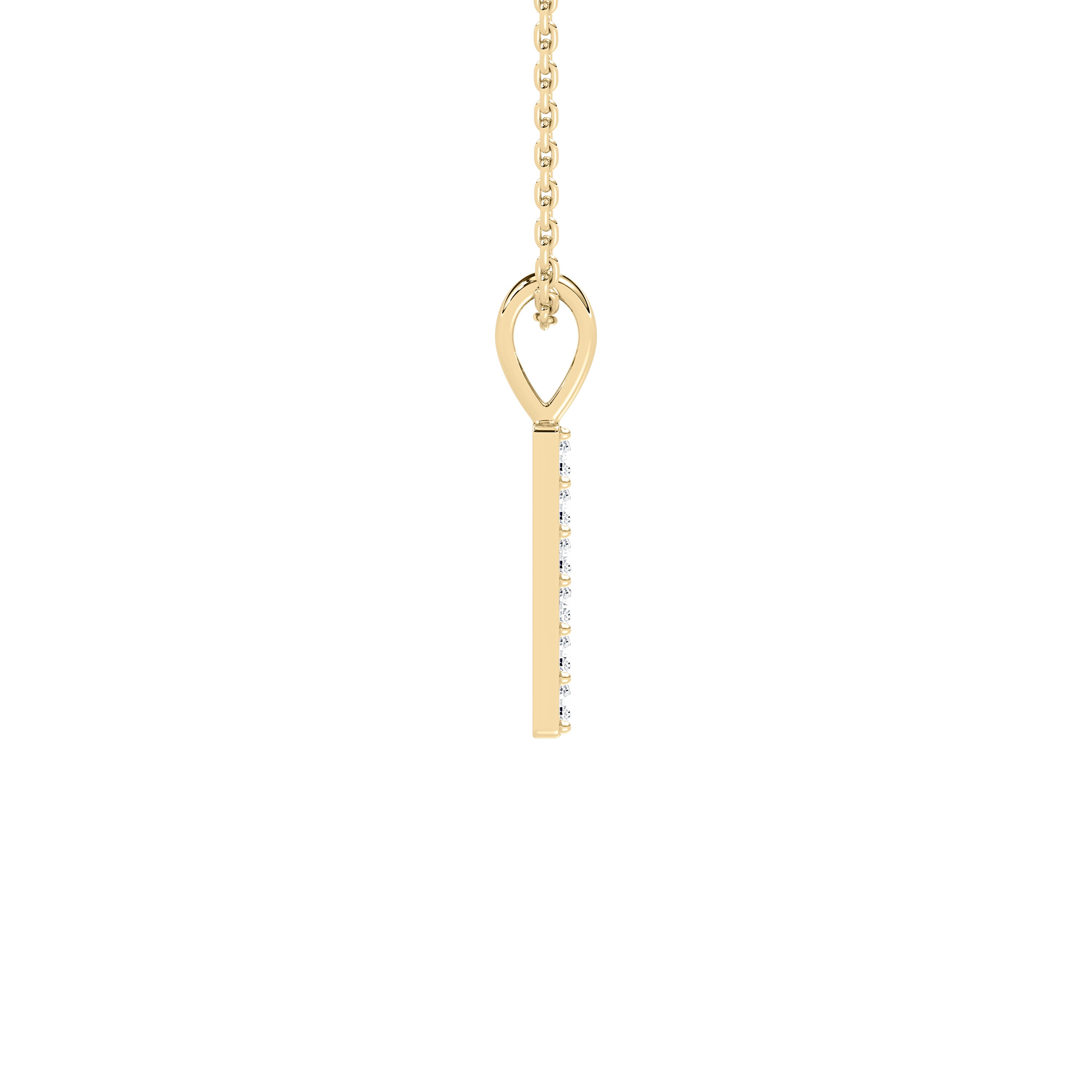 H Initial Alphabet Diamond Pendant